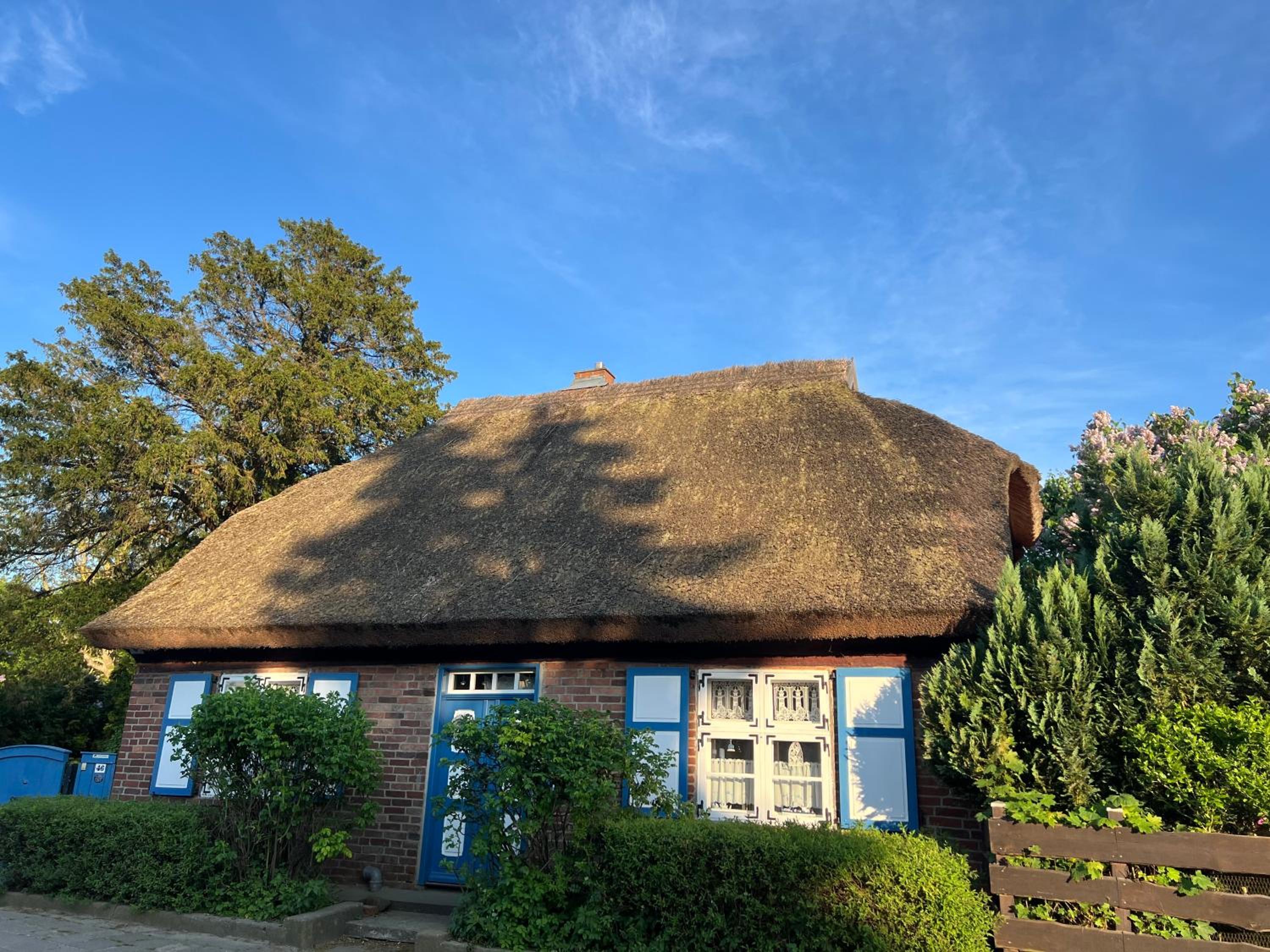 Alte Kate mit Bau-& Zirkuswagen im Gartenidyll in Putbus OT Kasnevitz