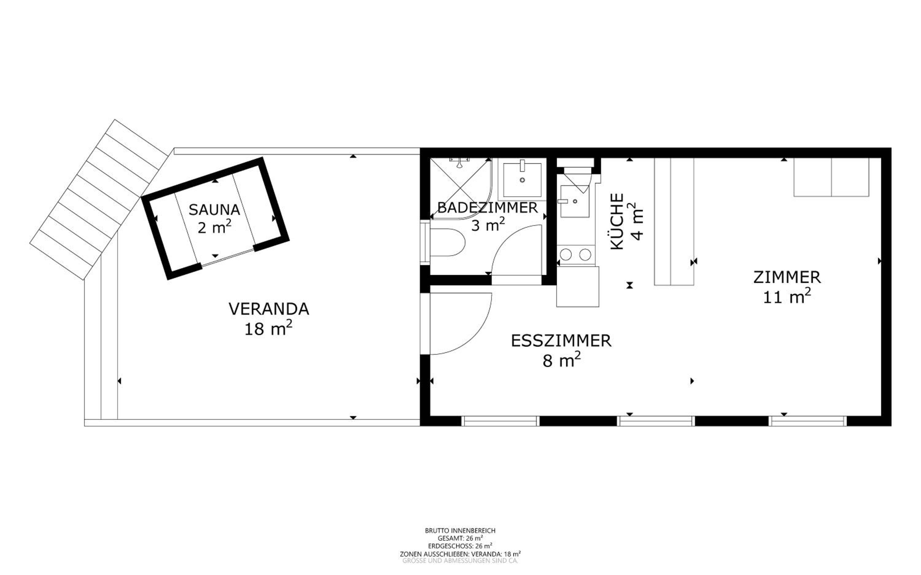 Gemütliches Chalet mit privater Sauna und schöner Aussicht
