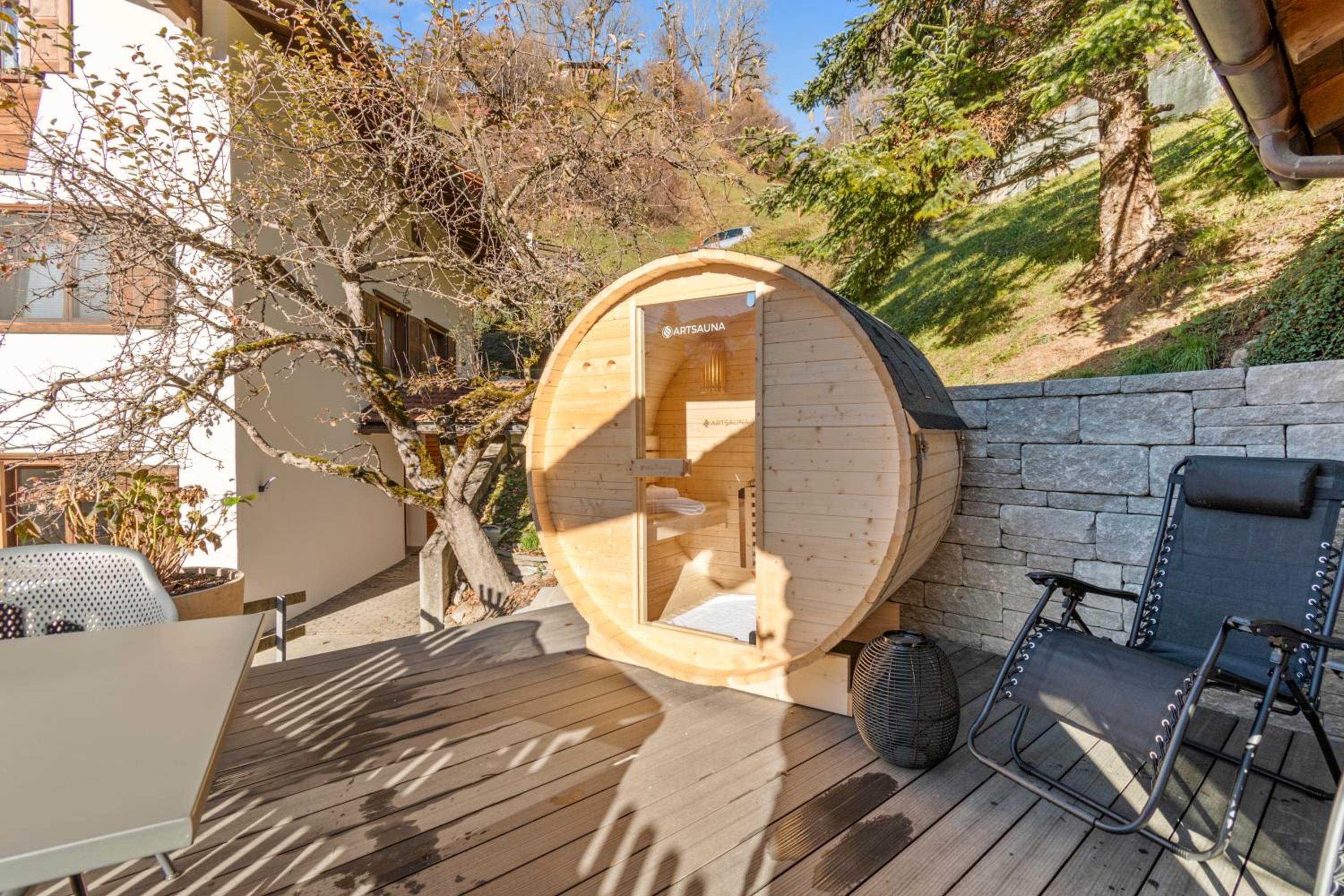 Gemütliches Chalet mit privater Sauna und schöner Aussicht