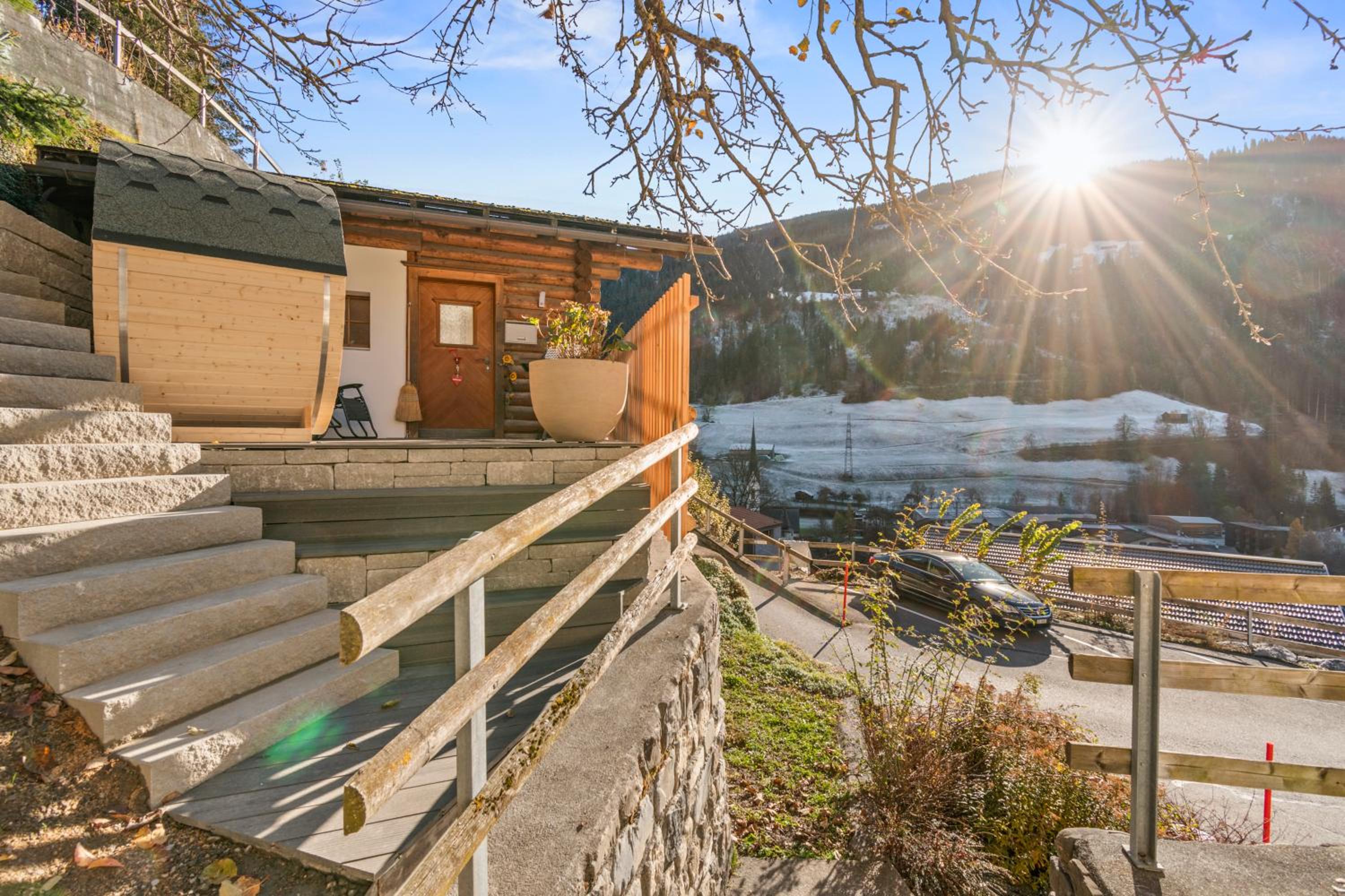 Gemütliches Chalet mit privater Sauna und schöner Aussicht