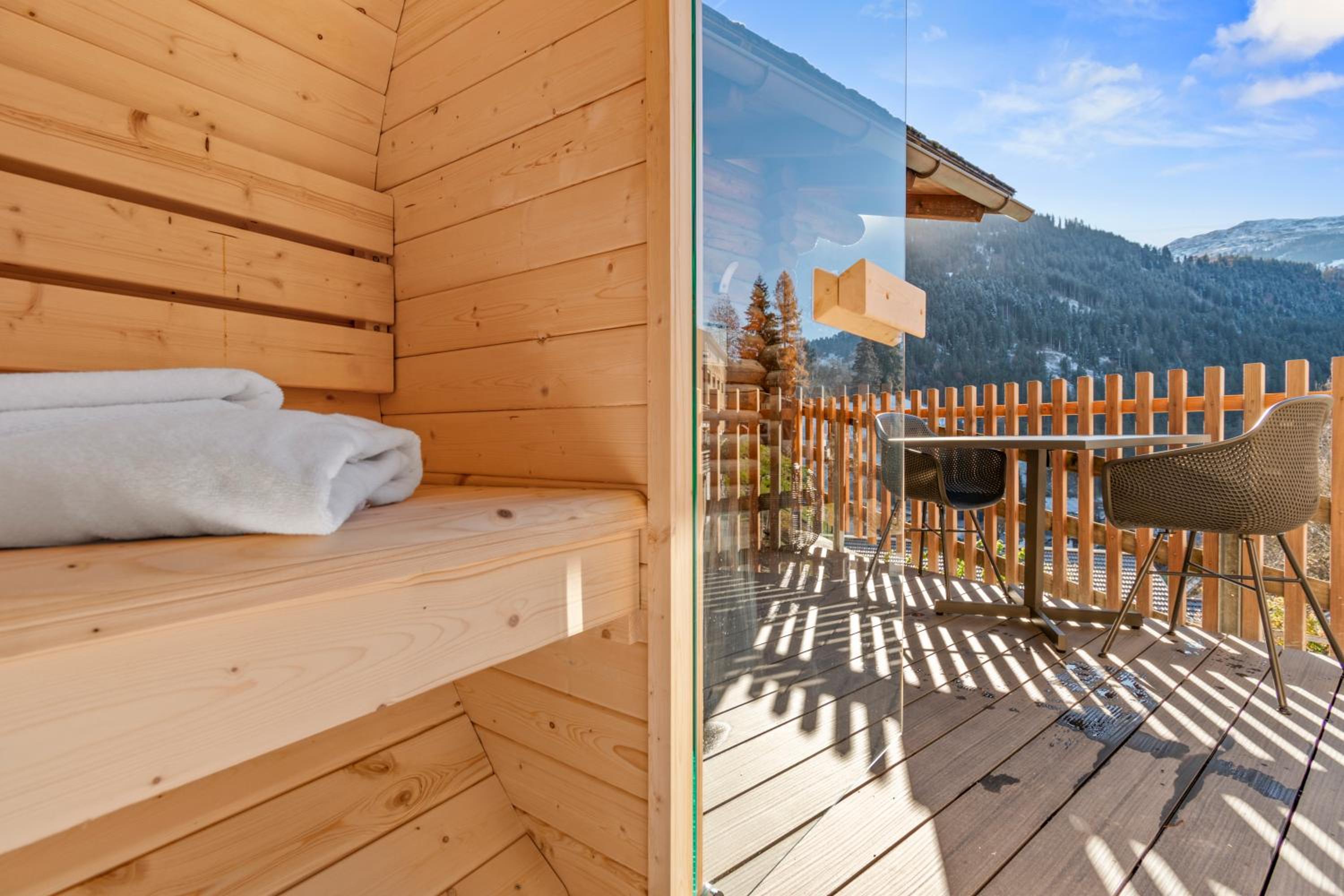 Gemütliches Chalet mit privater Sauna und schöner Aussicht