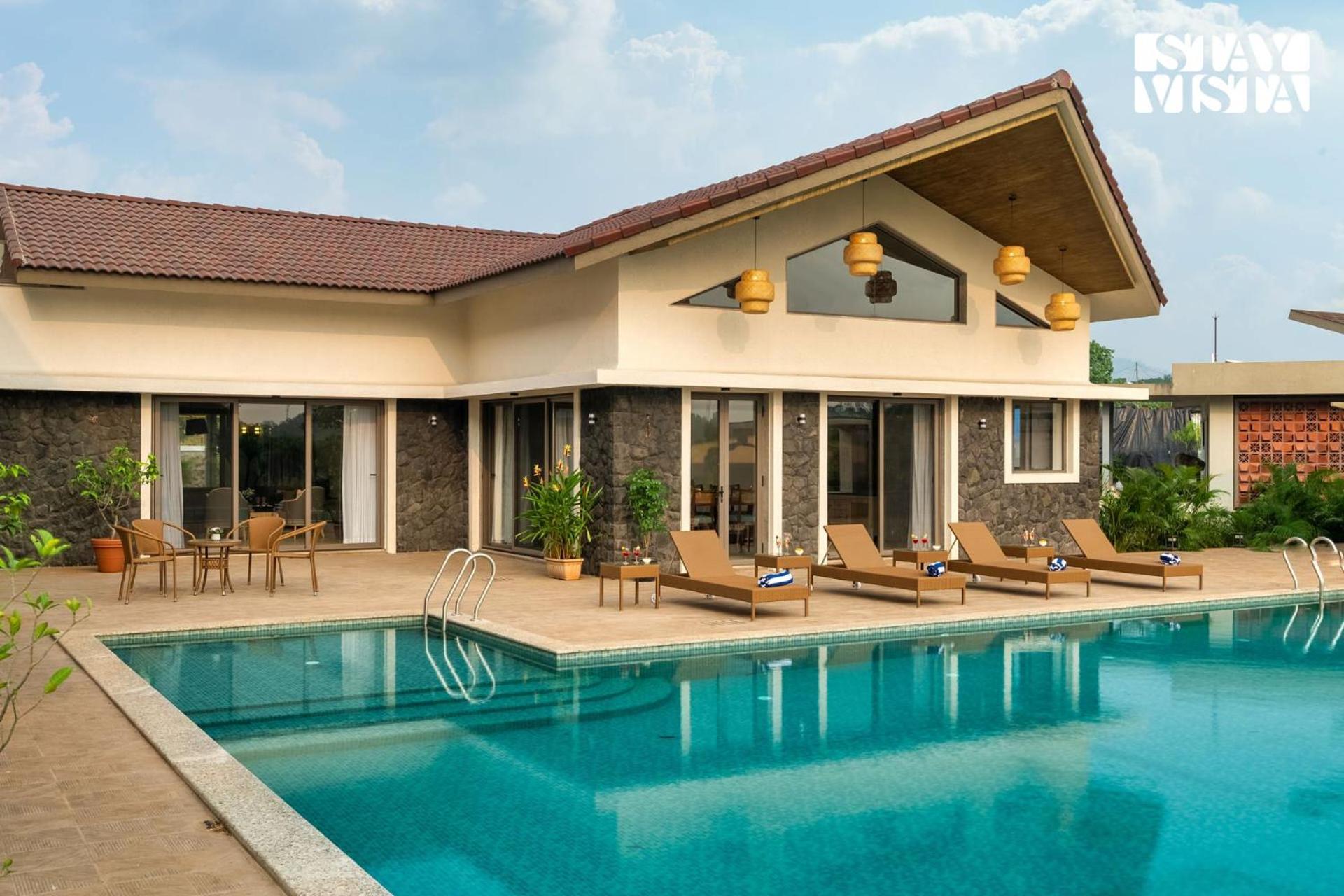 StayVista at Solaris with Pool, Lawn & BBQ view 2