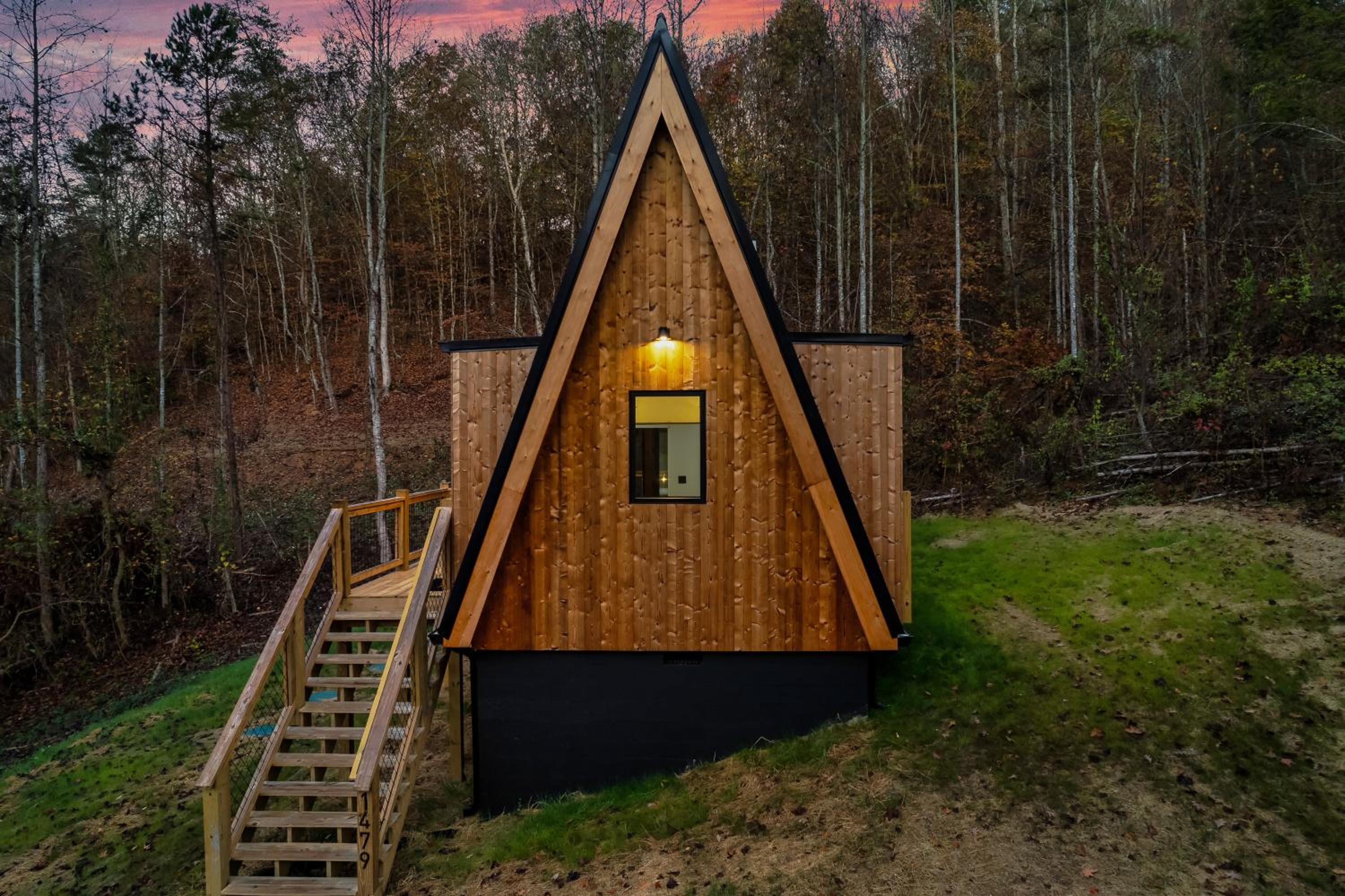 An Escape to the Forest, A Smoky Mountain A-Frame Cabin, Couple's Romantic Get-away! view 4