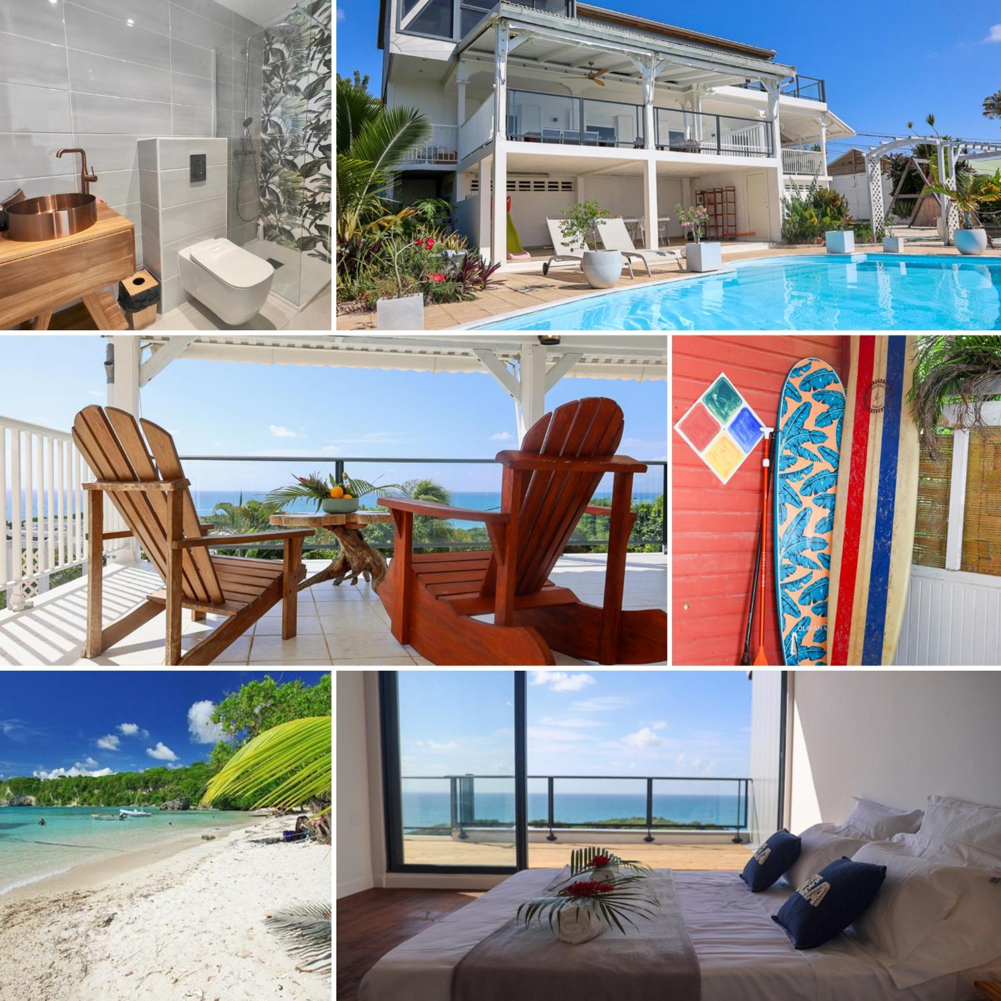Villa Constellation vue Mer piscine et plage à pied