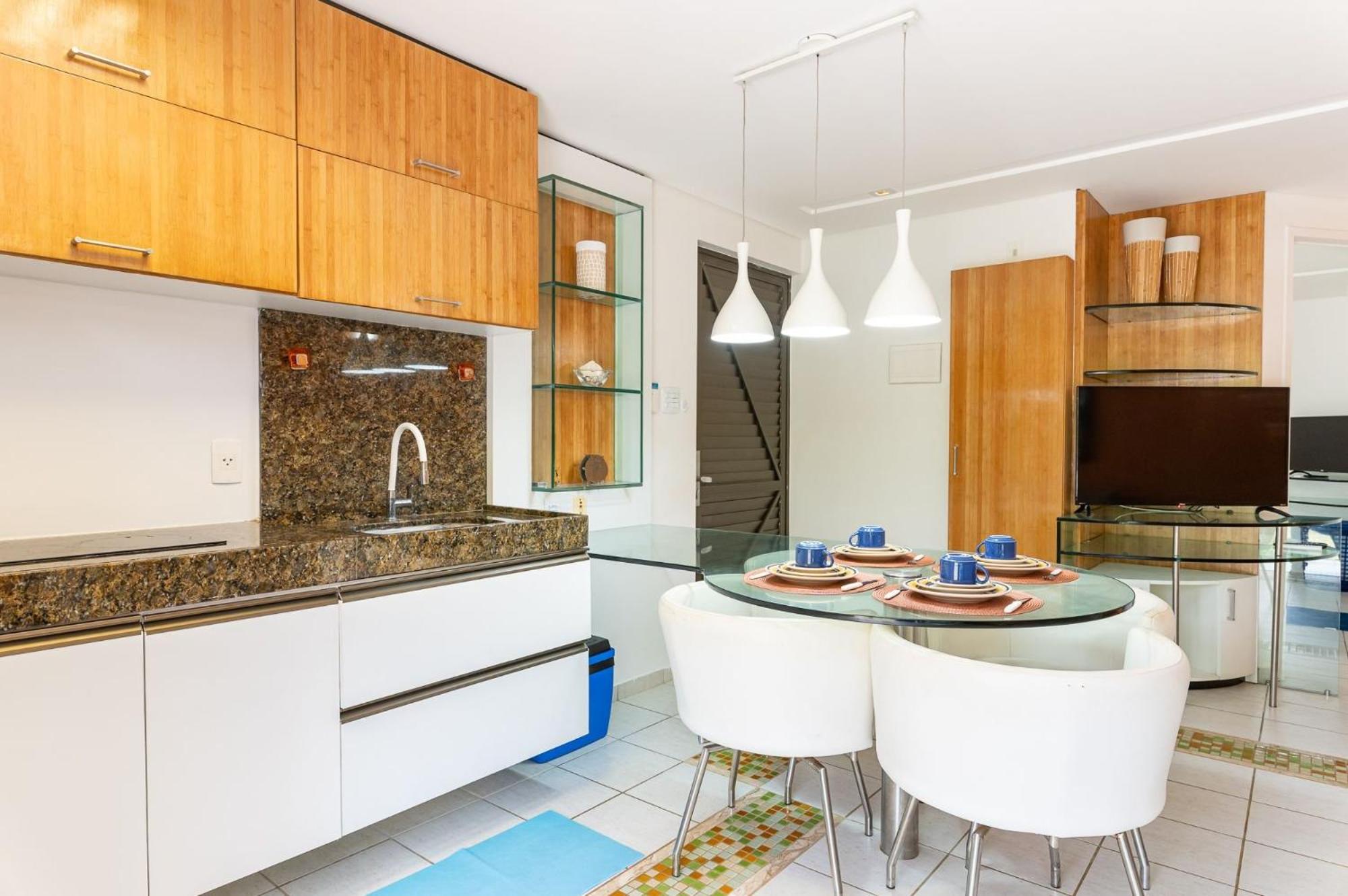 Flat ou Bangalo Luxo Beach Class Beira Mar Muro Alto