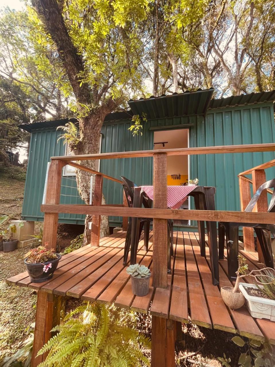 Container com Deck e Vista I Climatizado e Aconchegante em Curitiba na Natureza