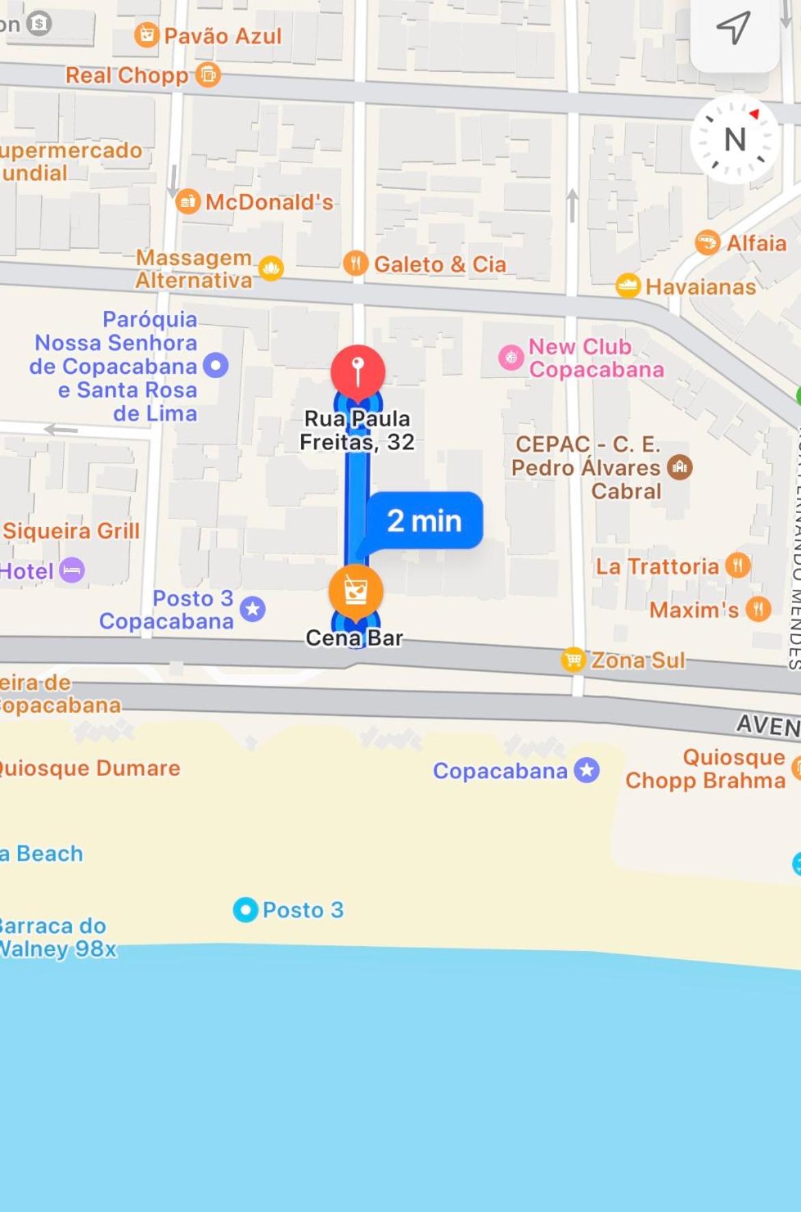 Copacabana vista lateral mar