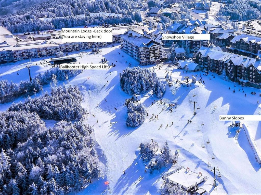 Snowshoe Ski-InSki-Out Steps to Ballhooter Lift Mountain Lodge Condo view 5