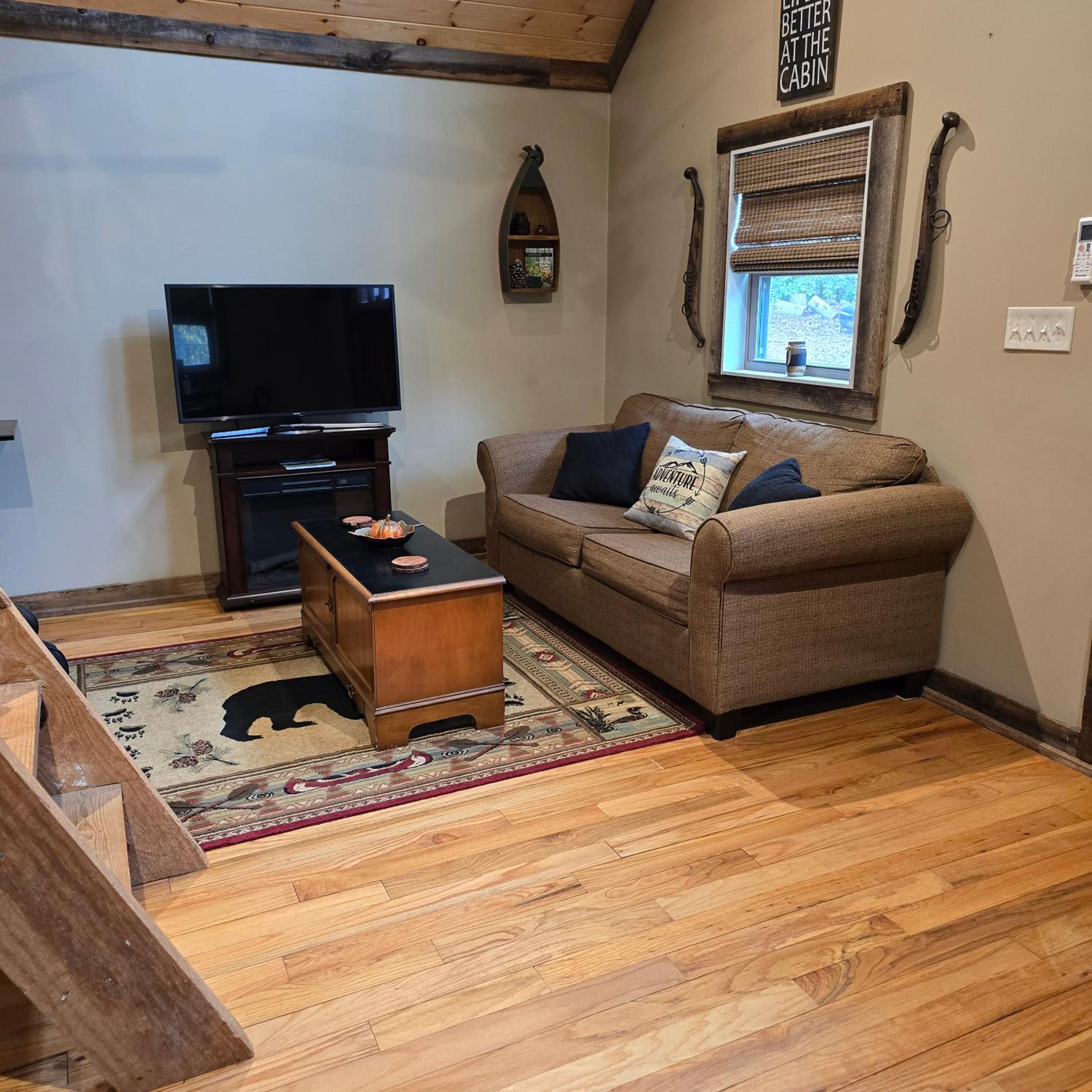 Couples Getaway Cabin with a Loft Bed - Firepit - Creek Access view 5