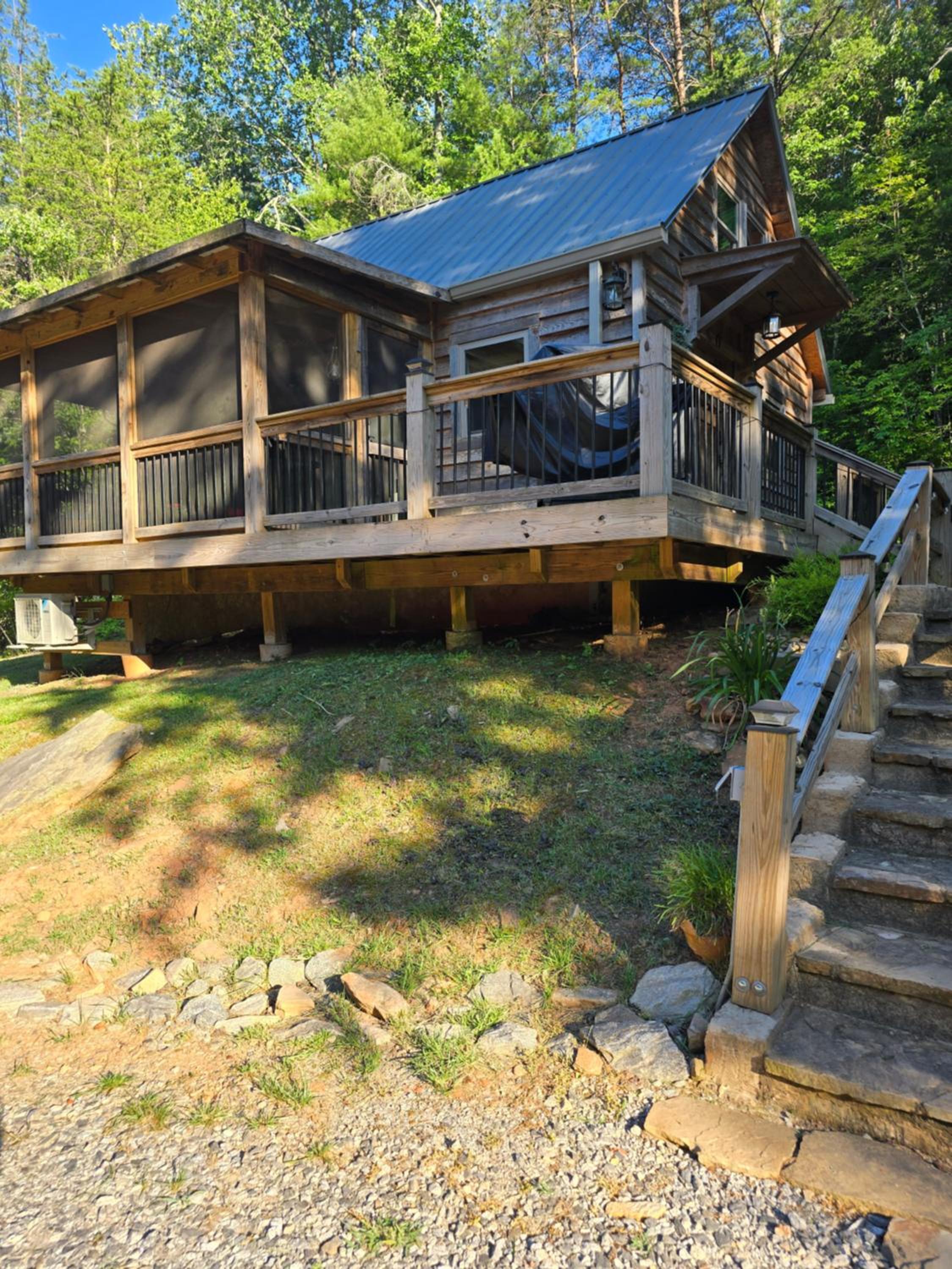 Couples Getaway Cabin with a Loft Bed - Firepit - Creek Access view 2