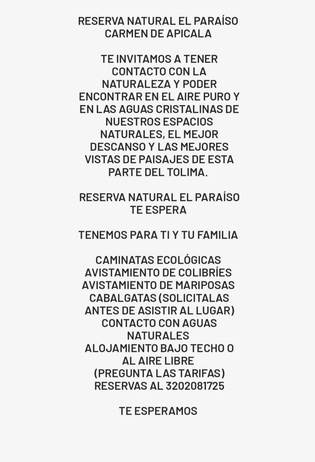 Reserva Natural Finca El paraiso