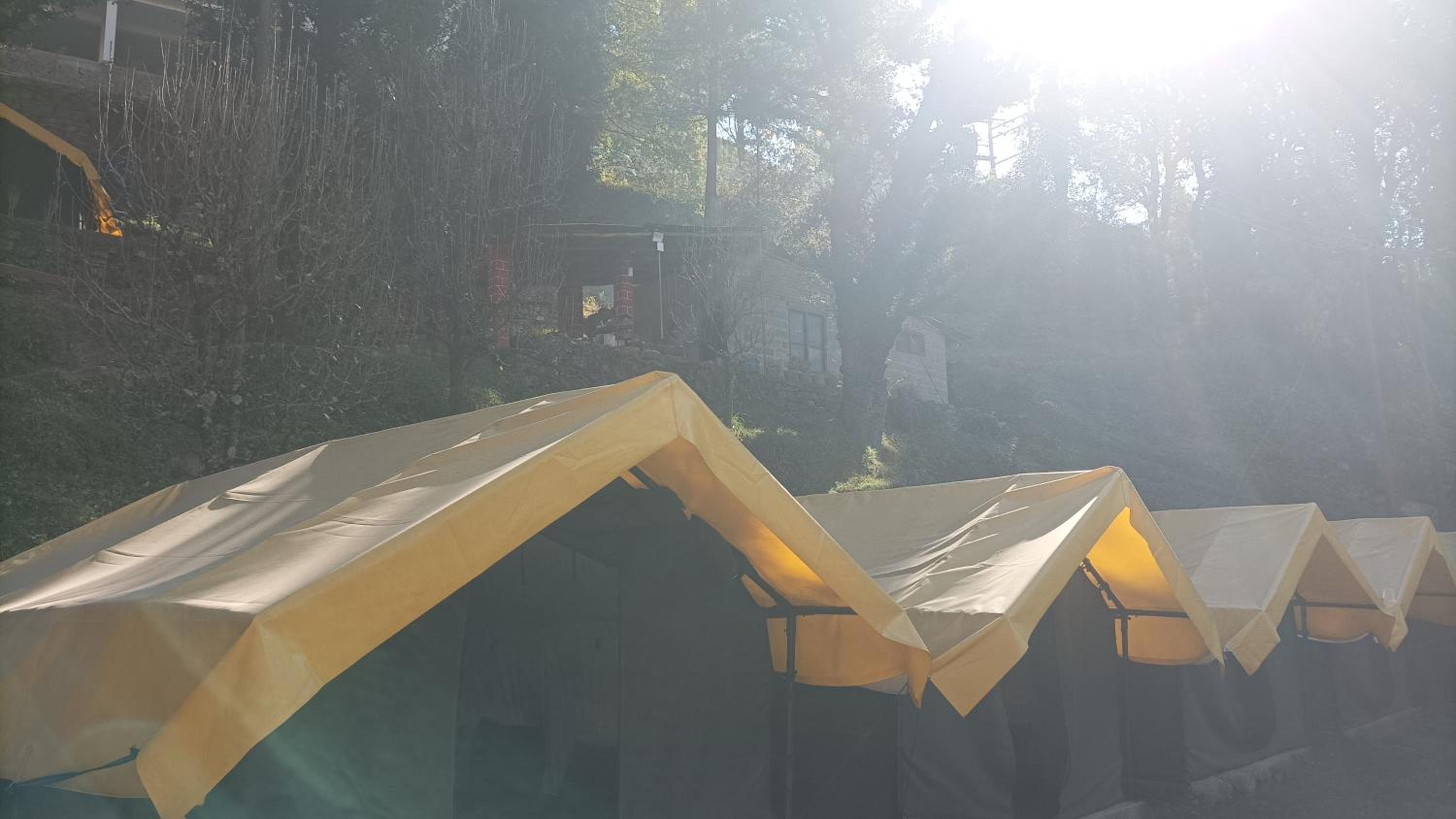 Top hill Manali camping view 2