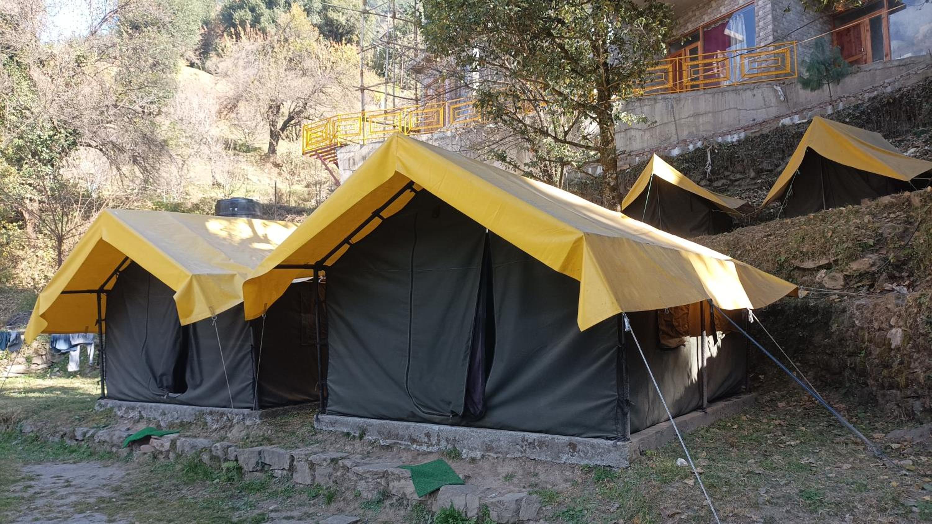 Top hill Manali camping view 3