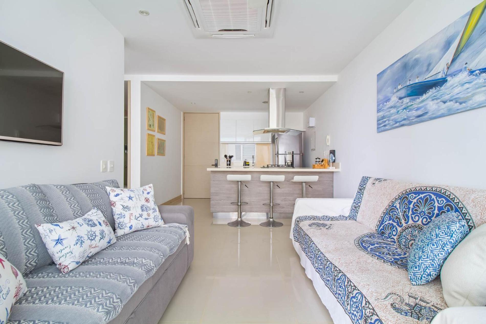 Descanso y playa, cómodo apartamento en Kuali, Santa Marta