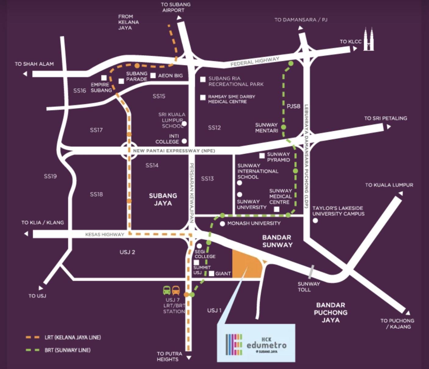 X - The Lumo - Edumetro SEGi College Subang Jaya Sunway Lagoon Monash Taylor Universiti
