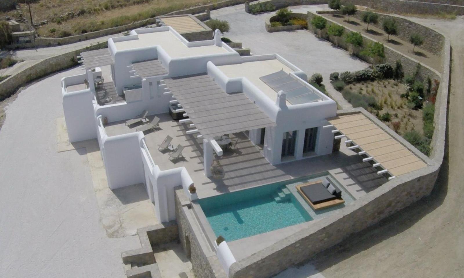 Villa Camelia 1 - Psarou View - Private pool and Jacuzzi view 3