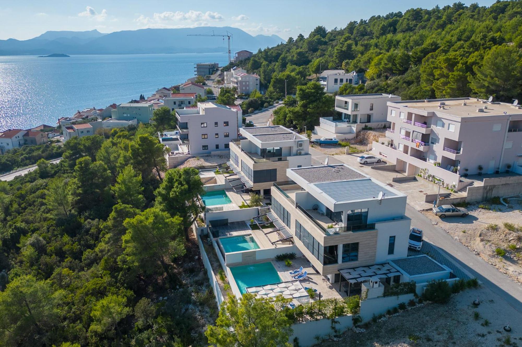 Villa Adria View Exklusive Villa am Meer mit Pool und BBQ für 8 Personen