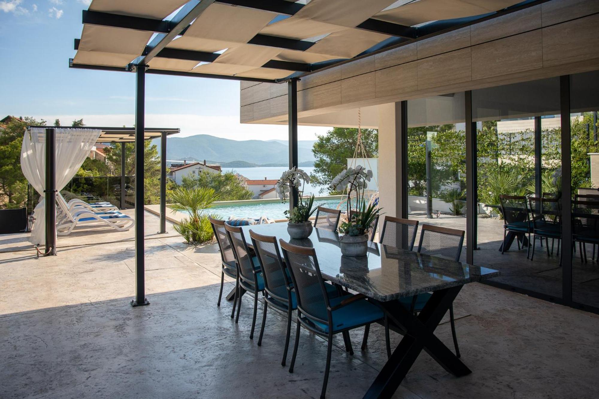 Villa Adria View Exklusive Villa am Meer mit Pool und BBQ für 8 Personen