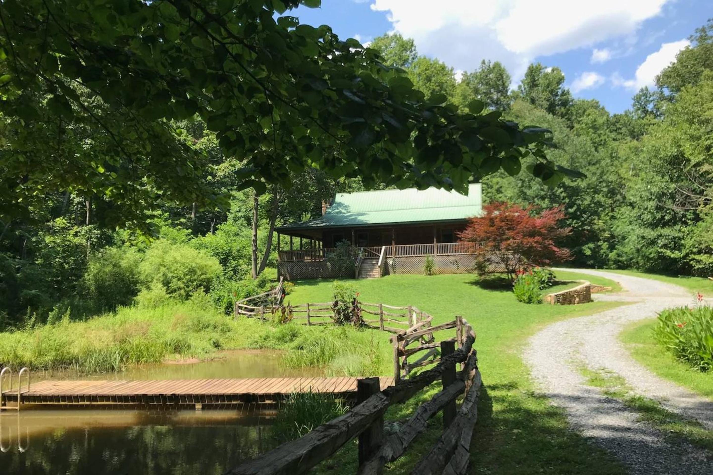 Charming Blue Ridge Cabin Private Pond and Waterfall Deer Haven by AvantStay
