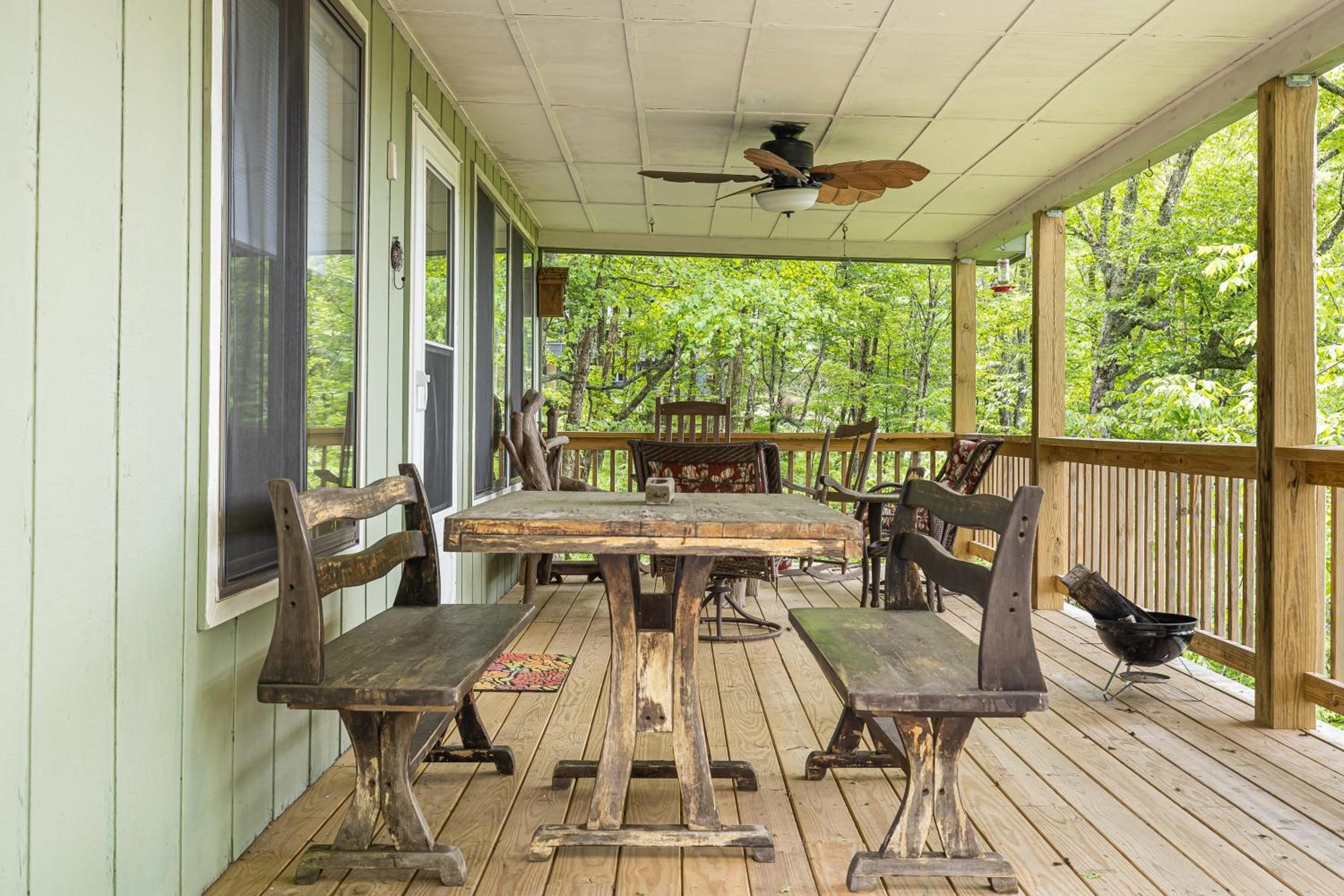 Deck w Forest Views Ping Pong Blue Ridge Mtn Escape Ash Vale by AvantStay