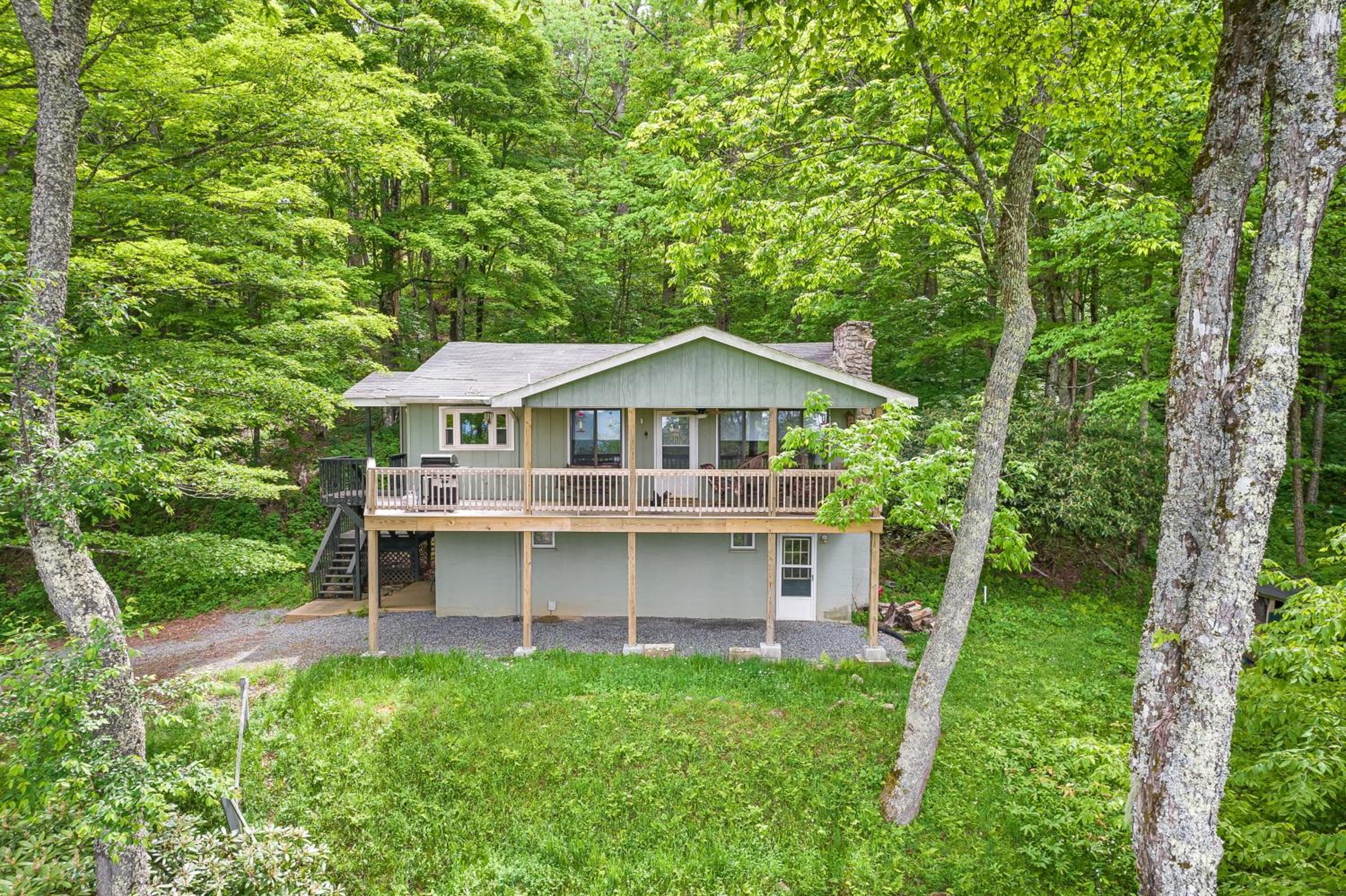 Deck w Forest Views Ping Pong Blue Ridge Mtn Escape Ash Vale by AvantStay