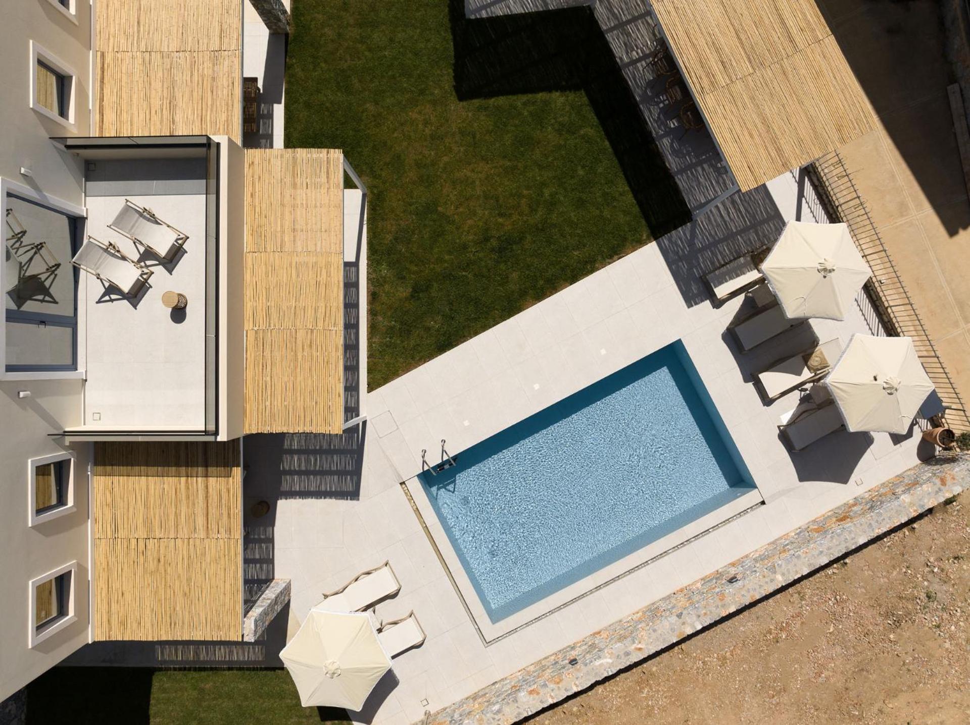 Pelagia's Loft Villas Haroupi & Rodi with Private Heated Pools, 5 Min Walking Distance to the Beach