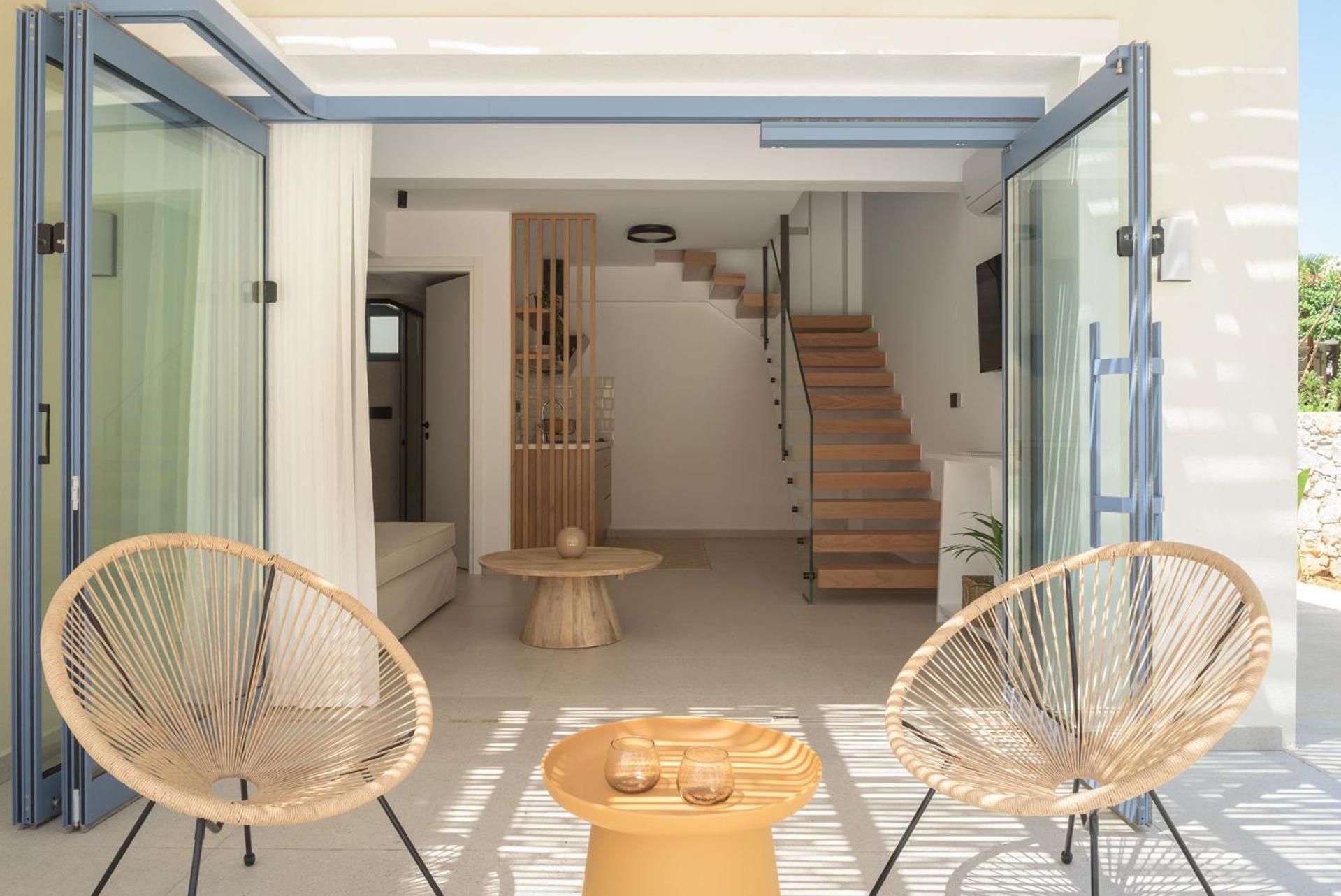 Pelagia's Loft Villas Haroupi & Rodi with Private Heated Pools, 5 Min Walking Distance to the Beach