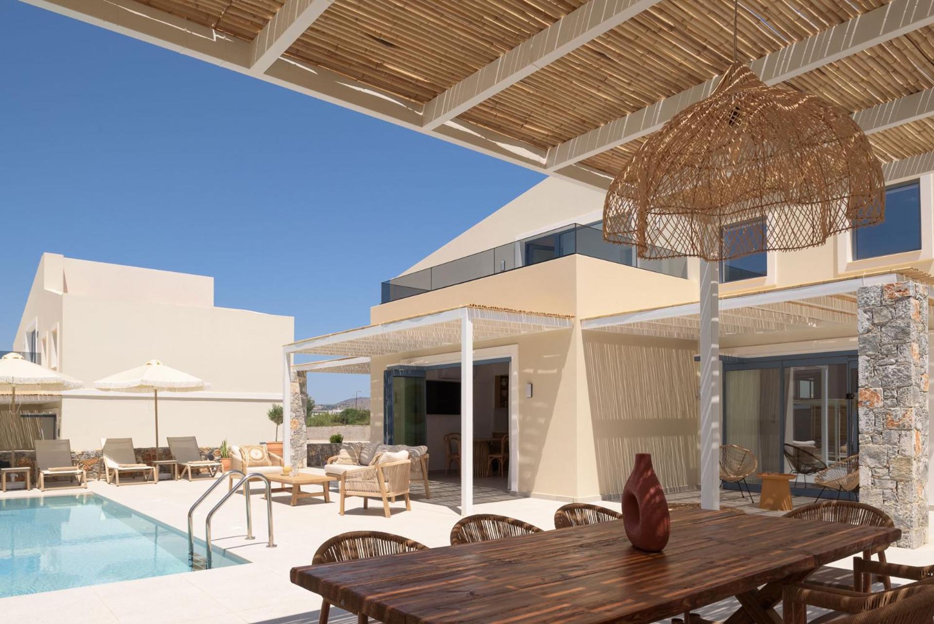 Pelagia's Loft Villas Haroupi & Rodi with Private Heated Pools, 5 Min Walking Distance to the Beach