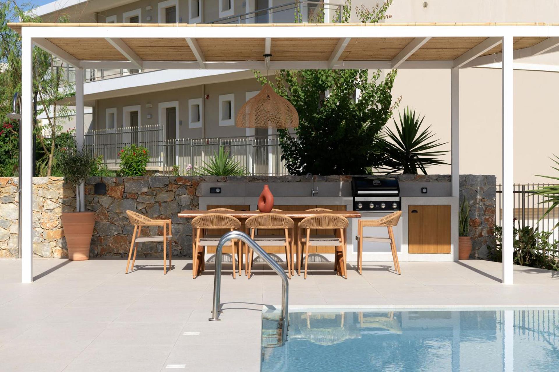 Pelagia's Loft Villas Haroupi & Rodi with Private Heated Pools, 5 Min Walking Distance to the Beach
