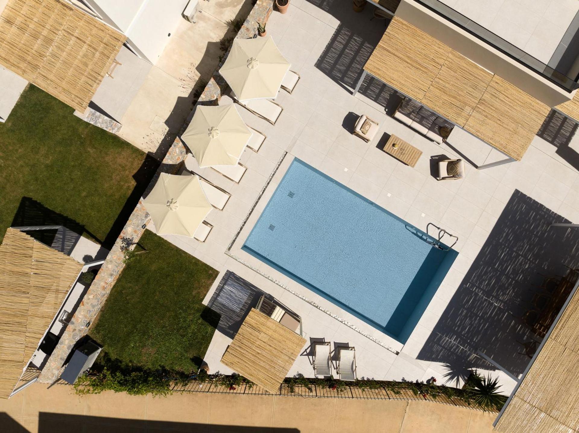 Pelagia's Loft Villas Haroupi & Rodi with Private Heated Pools, 5 Min Walking Distance to the Beach
