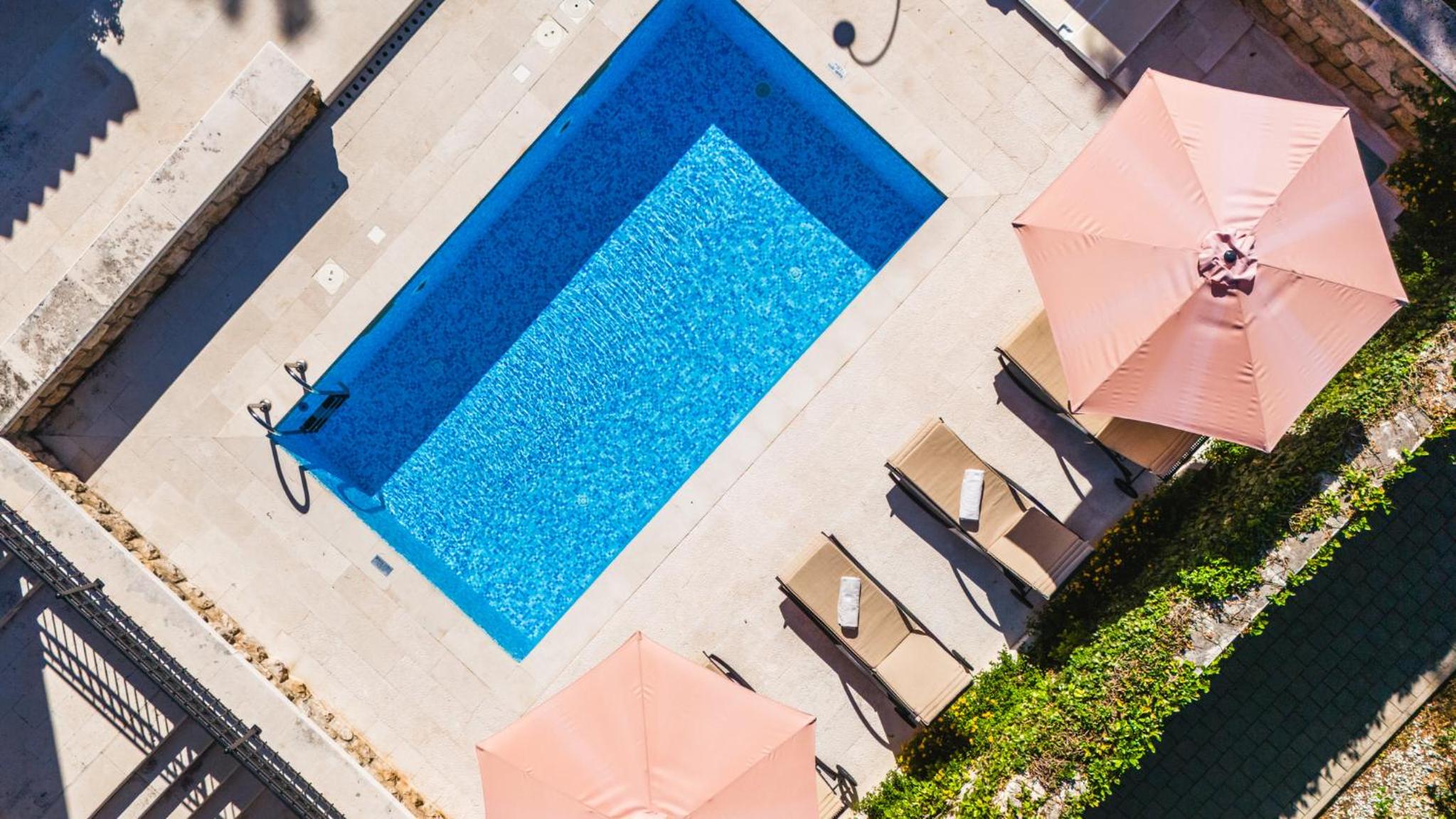 City Beach Villa with Pool and Sea View