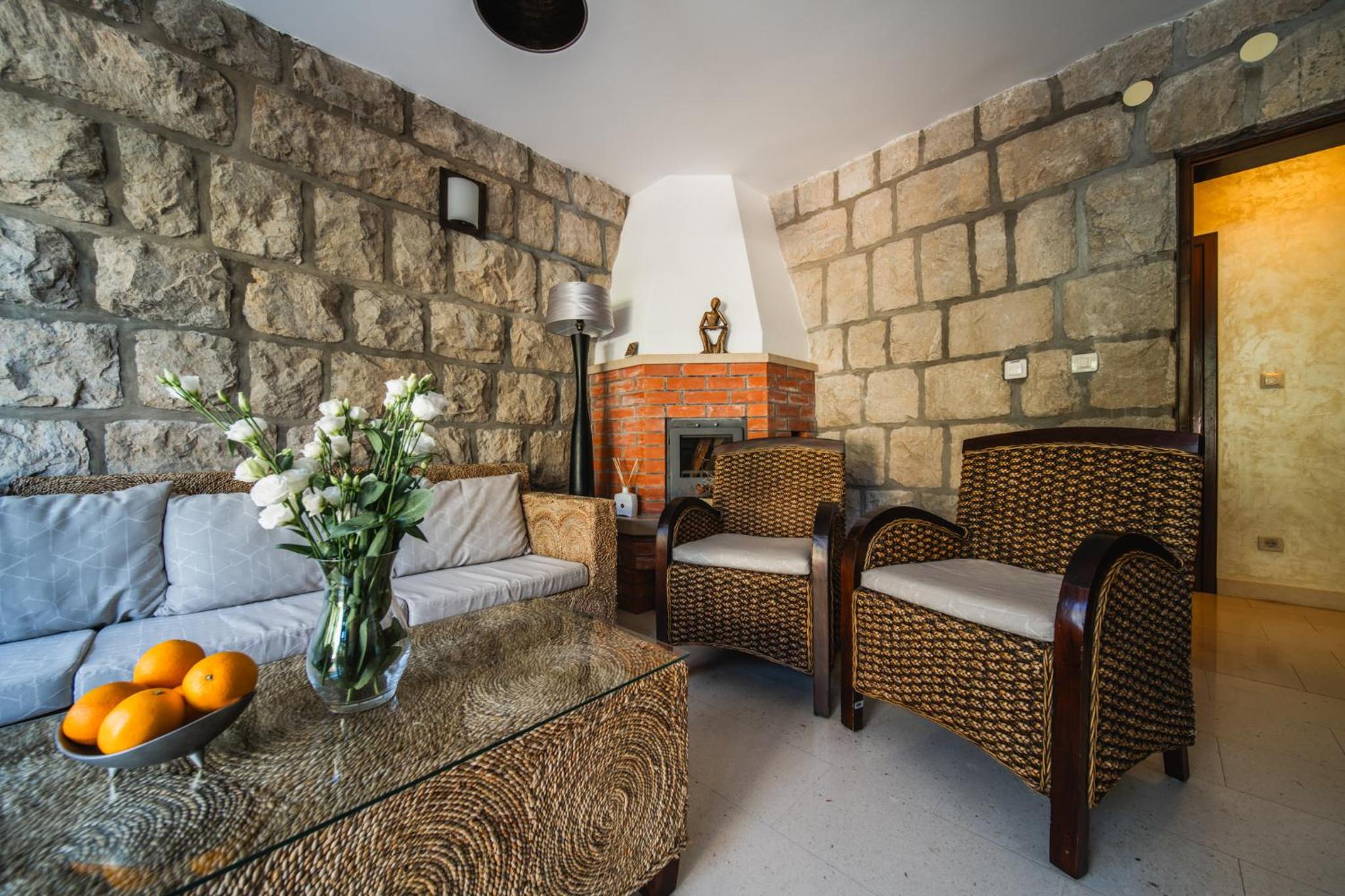 City Beach Villa with Pool and Sea View