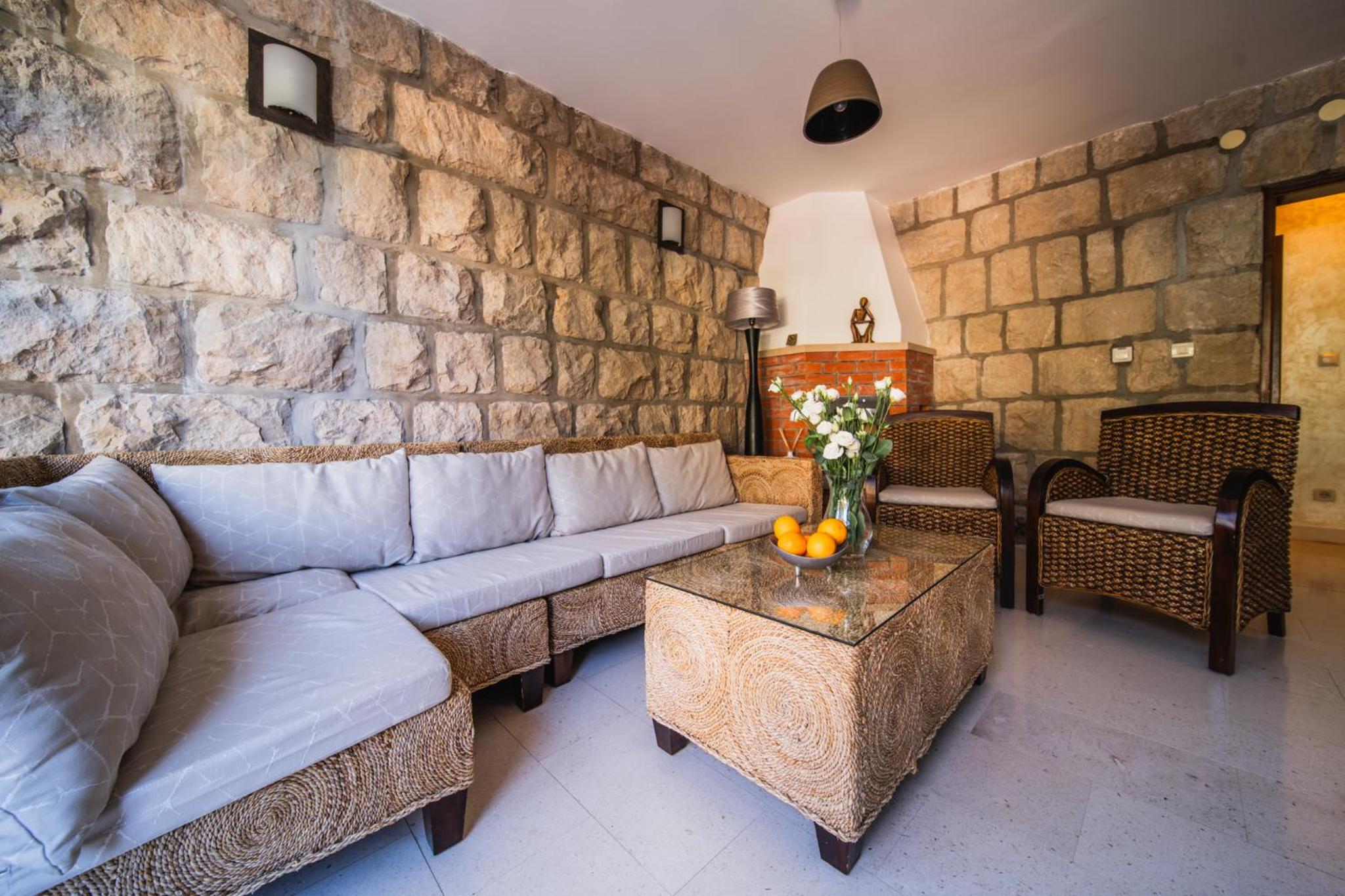 City Beach Villa with Pool and Sea View