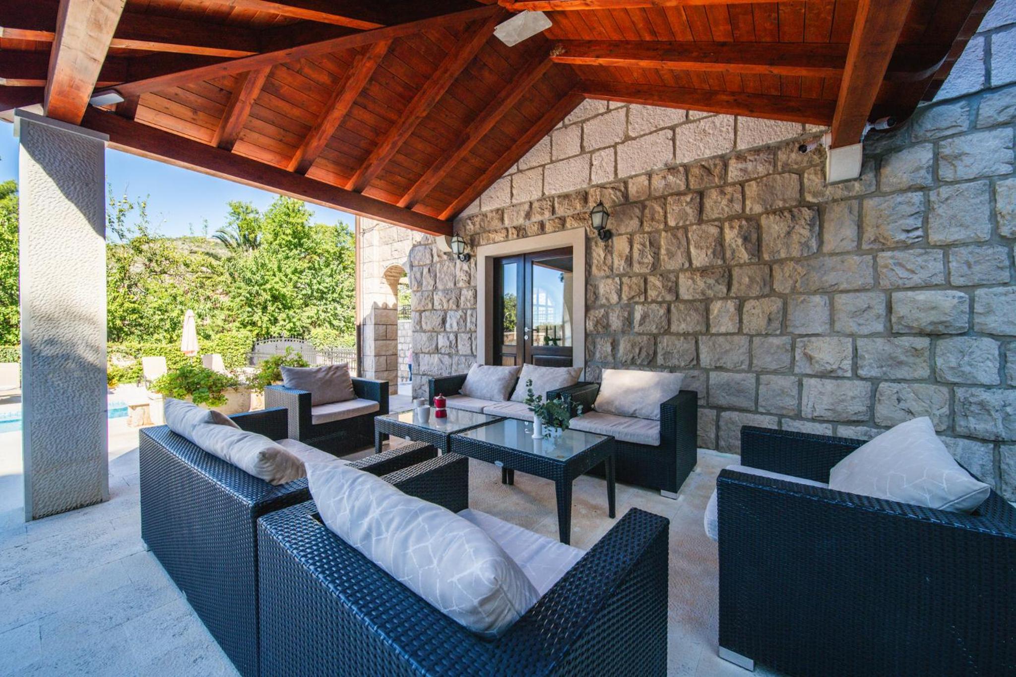 City Beach Villa with Pool and Sea View