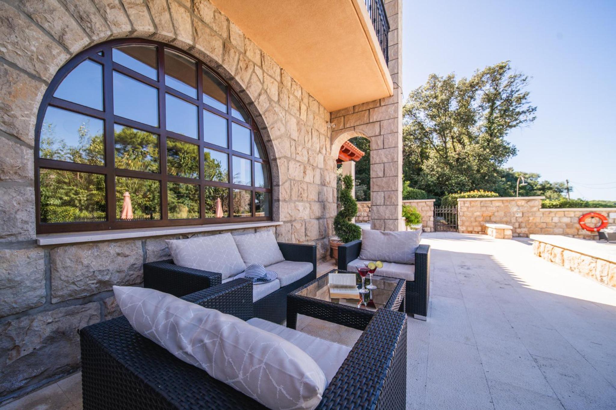 City Beach Villa with Pool and Sea View