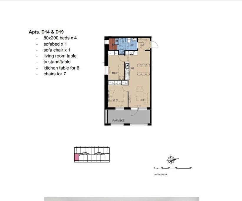 Brand New 2BDR Apartment with Private Sauna view 2