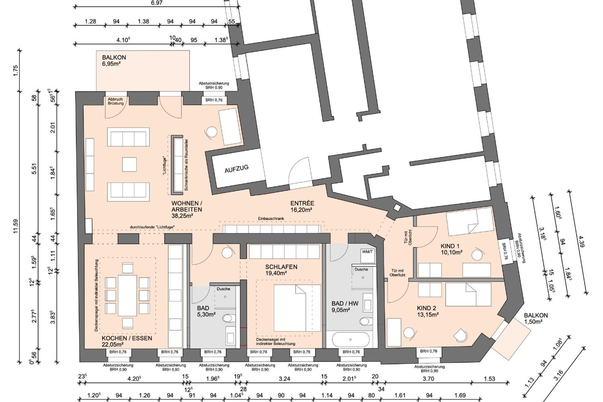 EDLER WOHNRAUM Schloßteich-Suite 3 SZ mit zwei Balkonen, Kaffeevollautomat, Kamin, Klima, Lift & zwei Parkplätzen