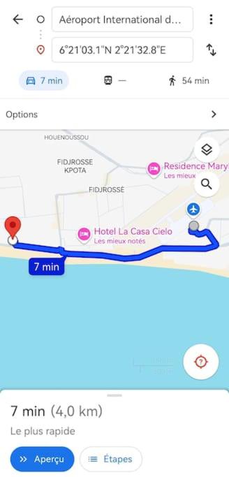Apt 2 chambres déco africaine - aéroport à 7min, plage à 200m