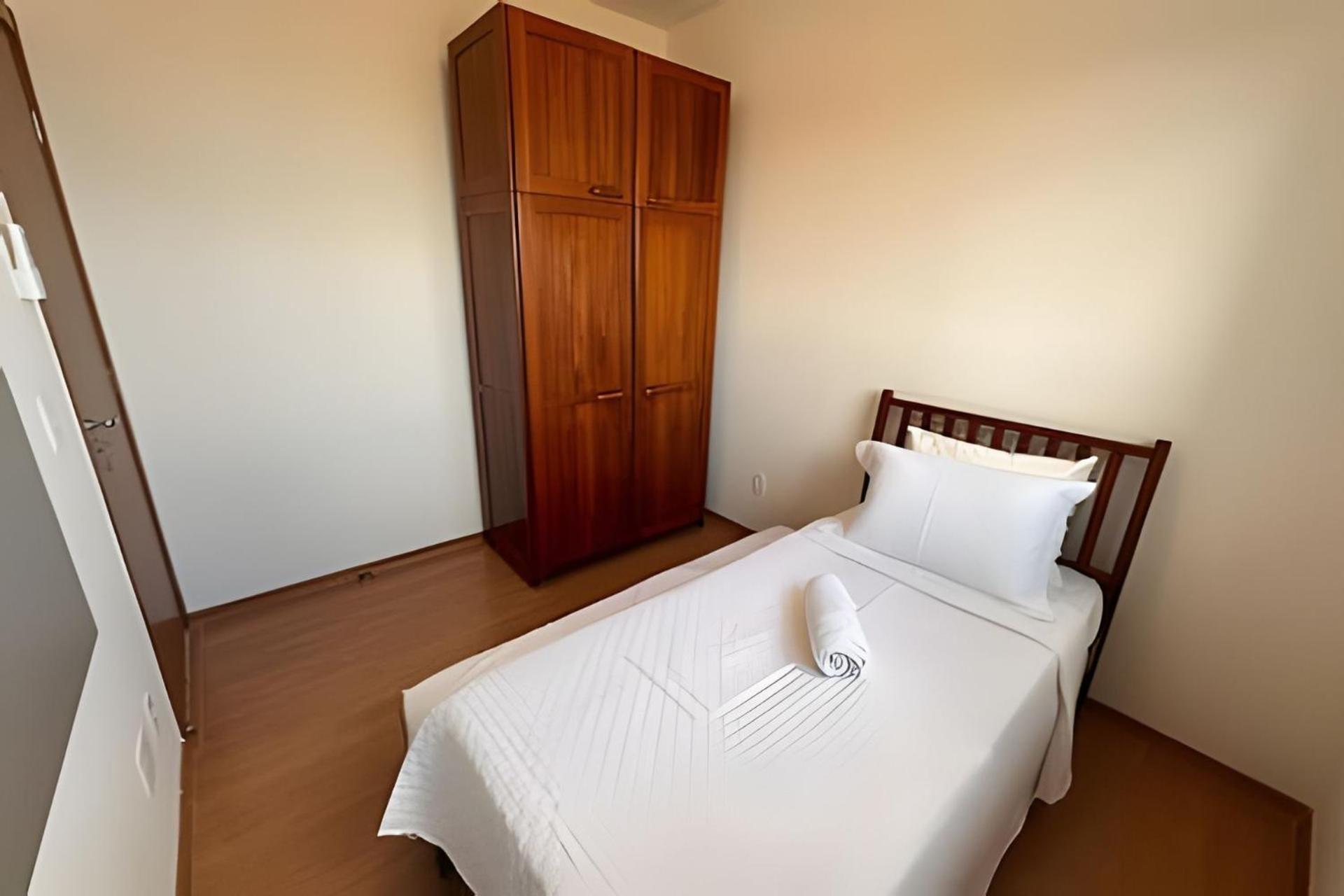 Apartamento na praia, 2 quartos e área de lazer