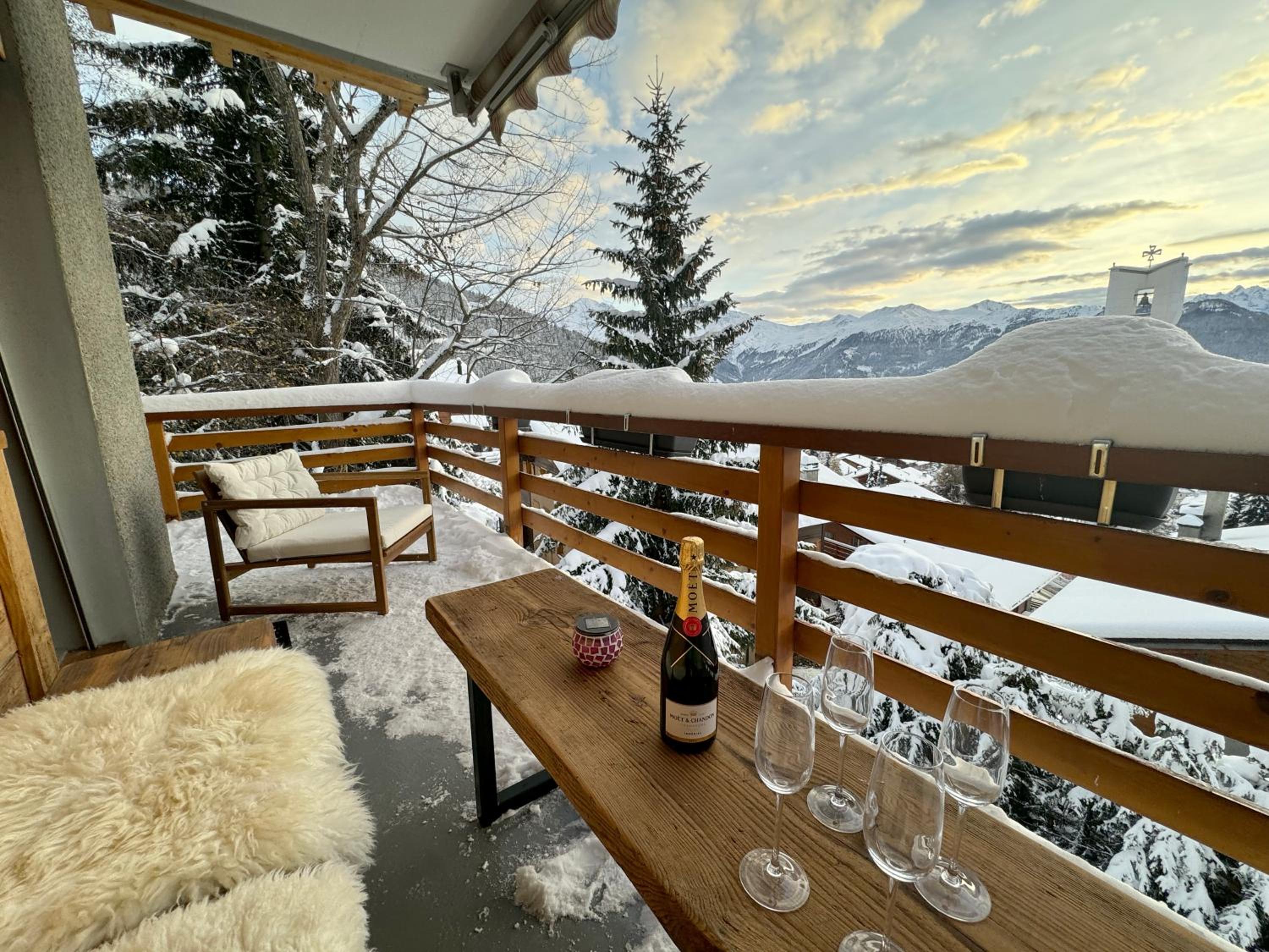 Verbier Le Rouge superb 3-room apartment near slopes & ski-lift