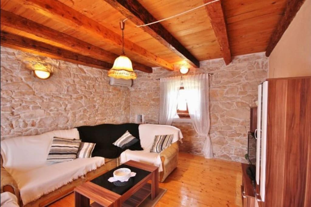 Rustical Stone house with pool view 5