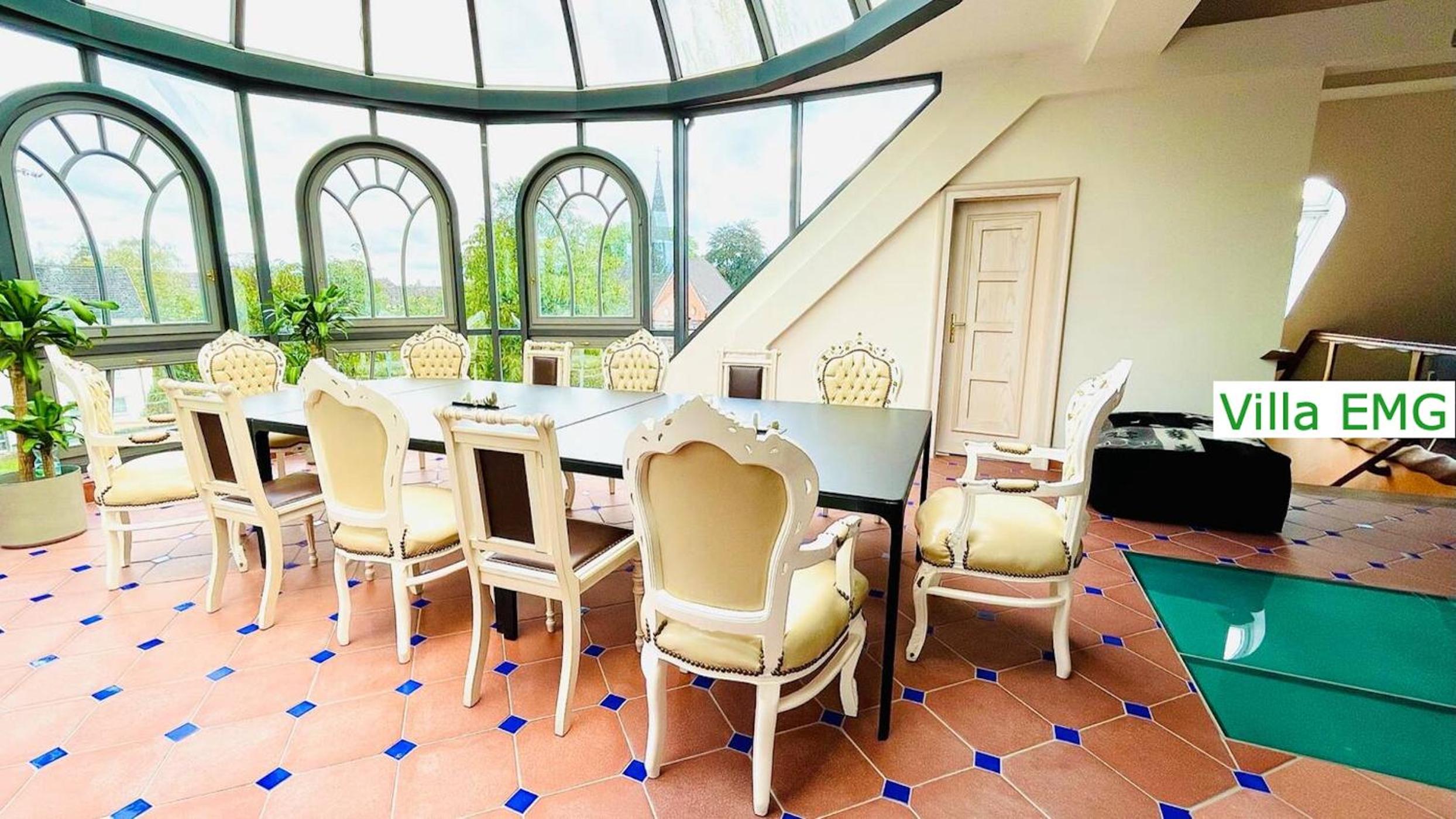 Luxus Ferienhaus Villa EMG Hannover, Messe, Braunschweig mit Sauna, Garten für Familien Gruppen bis 25 Personen