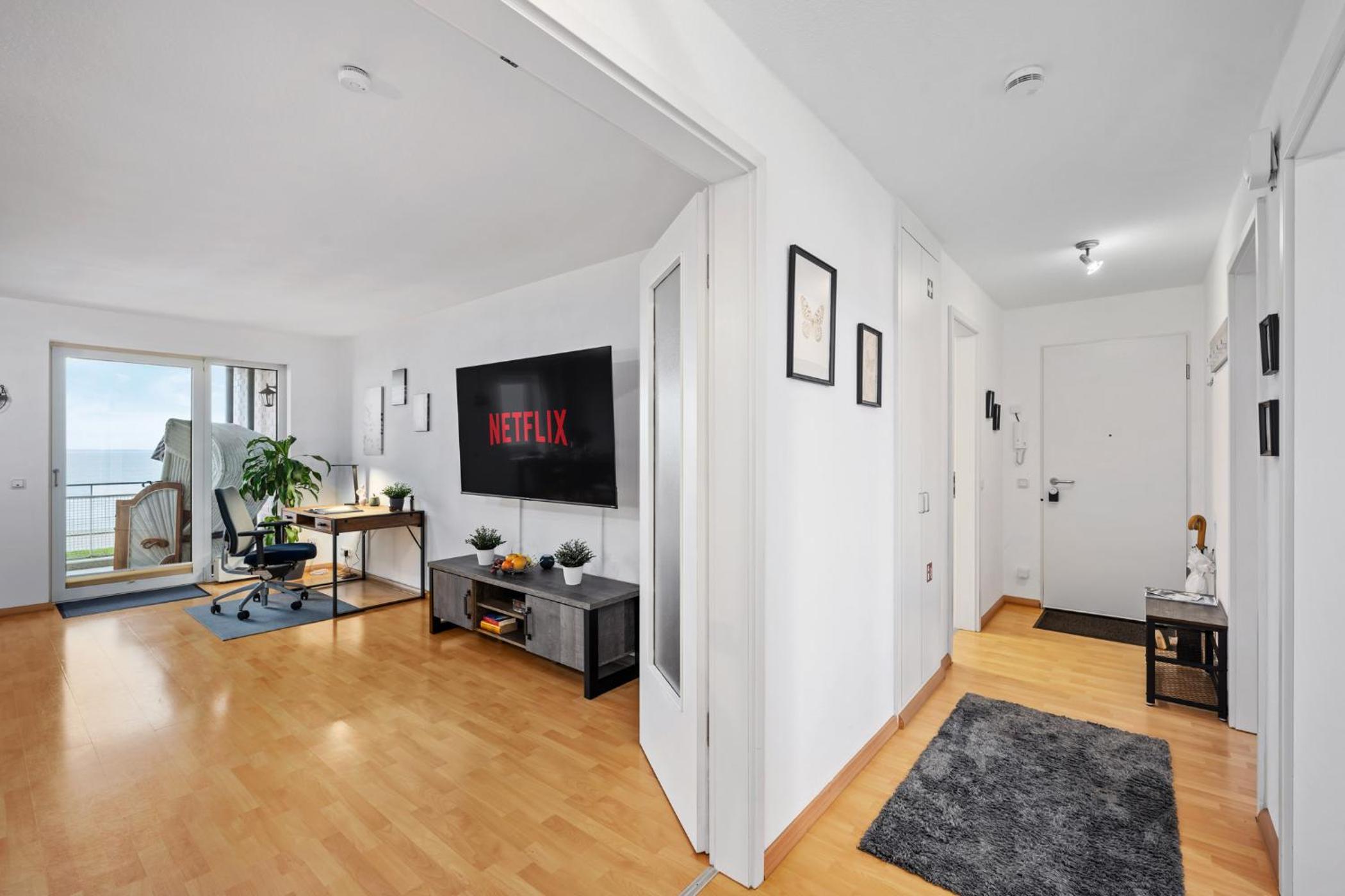 Strand-Apartment, Strandkorb, Meeresrauschen, Parkplatz