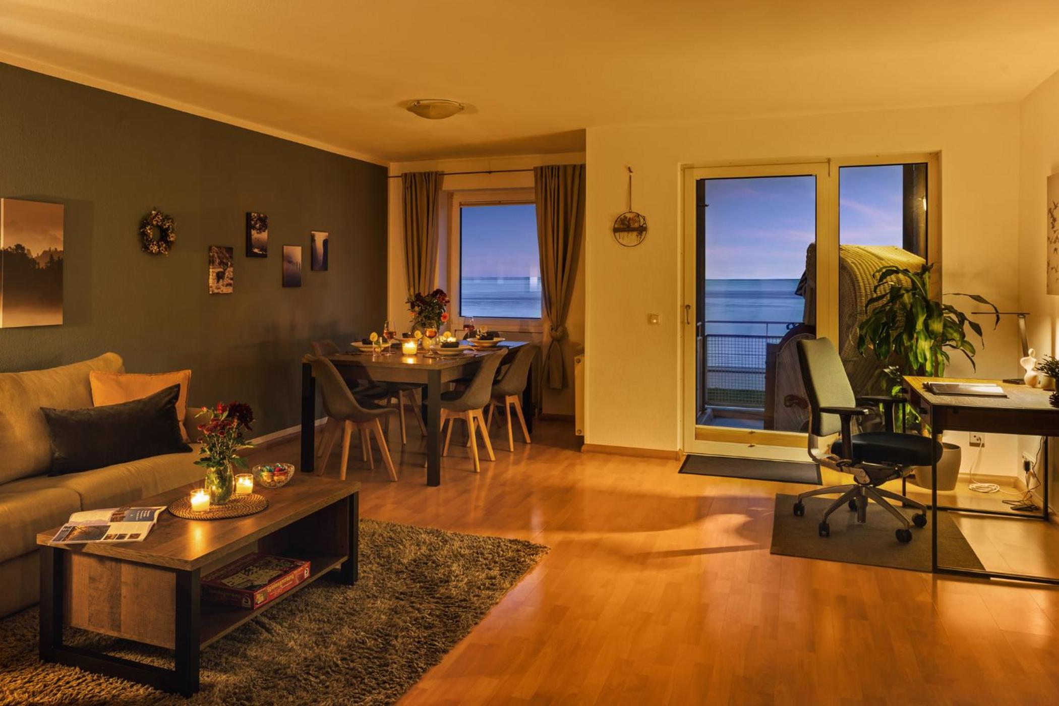 Strand-Apartment, Strandkorb, Meeresrauschen, Parkplatz