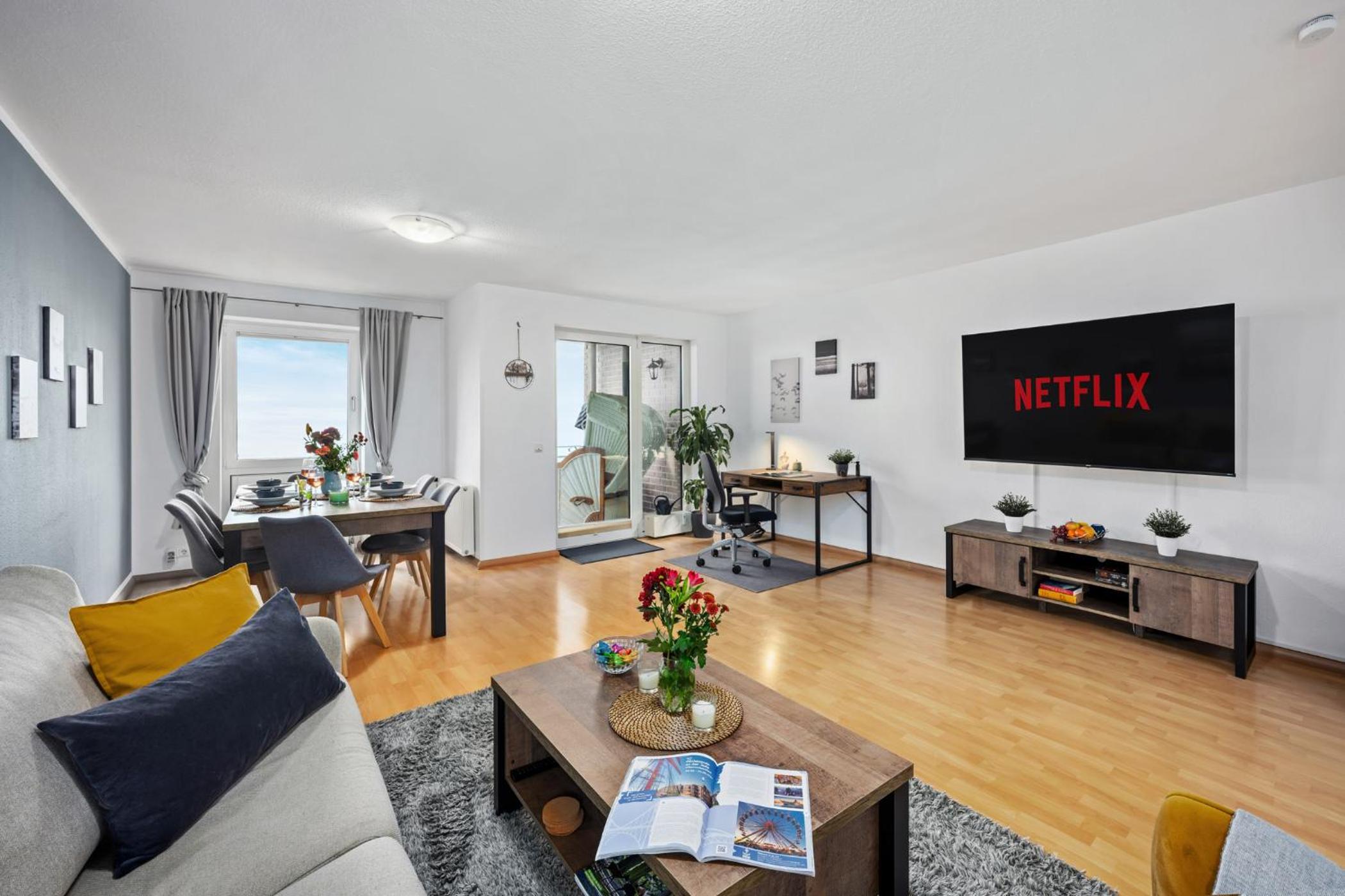 Strand-Apartment, Strandkorb, Meeresrauschen, Parkplatz