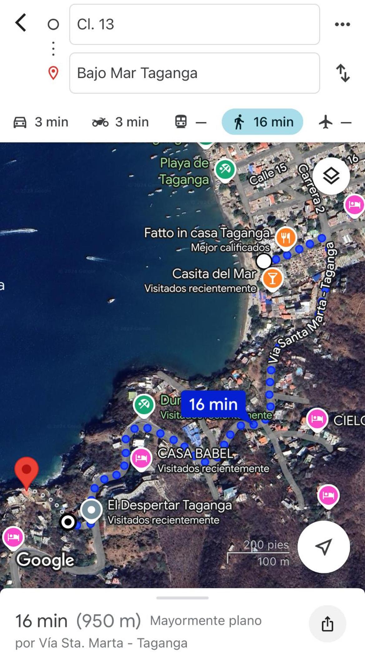 Bajo Mar Apartments Taganga, acceso privado a playa