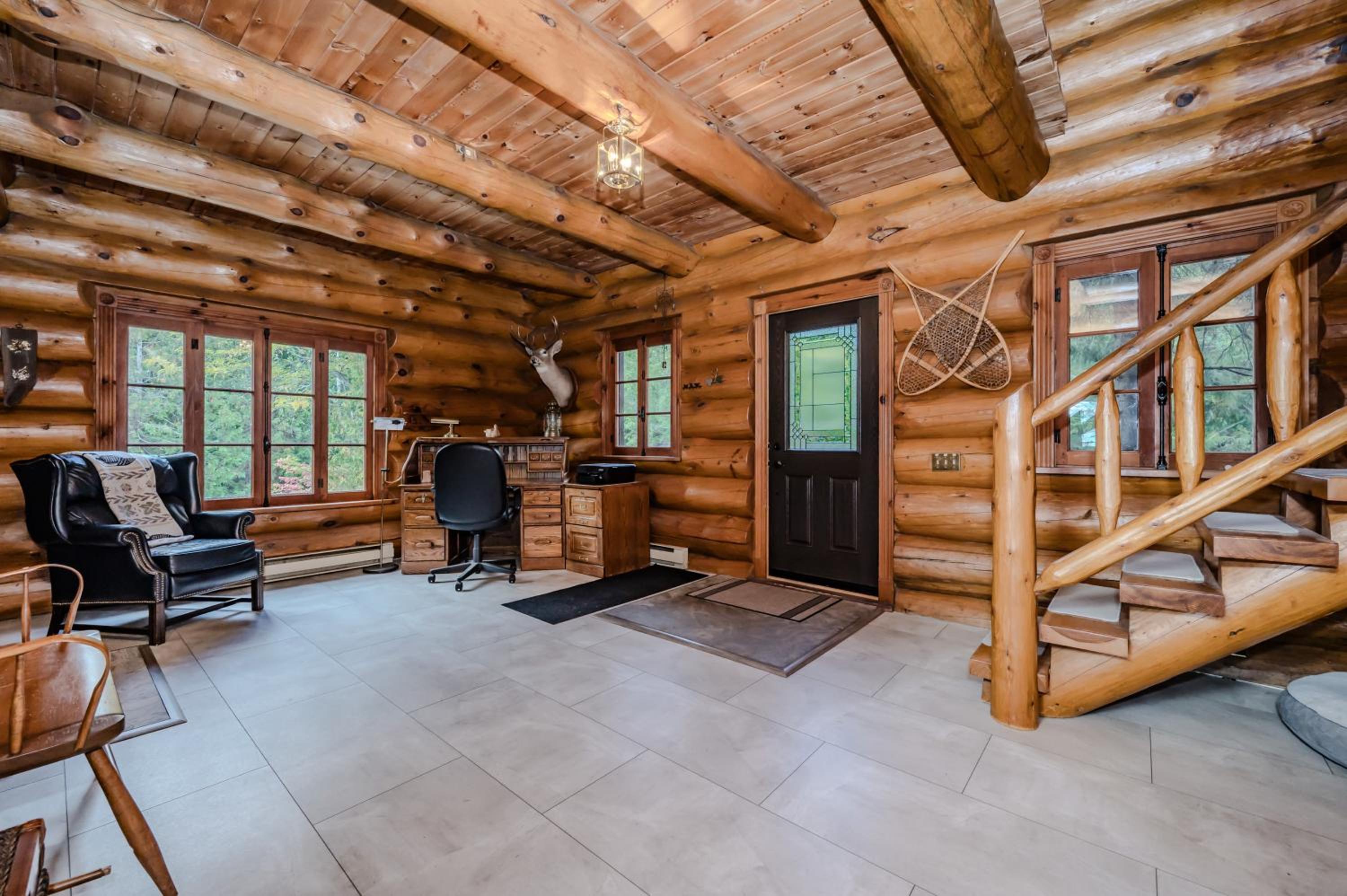 Rustic Waterfront Log Cabin