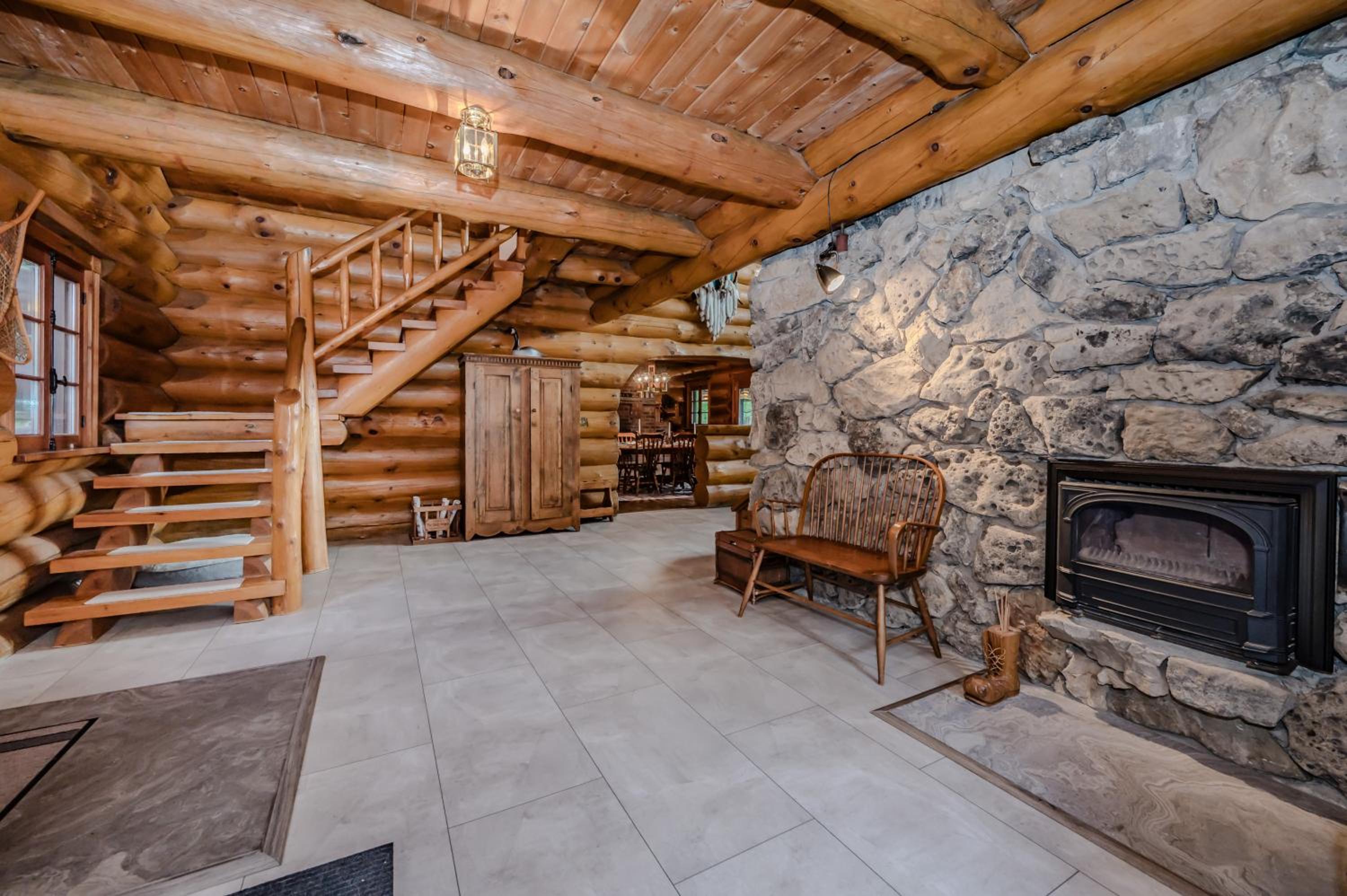 Rustic Waterfront Log Cabin