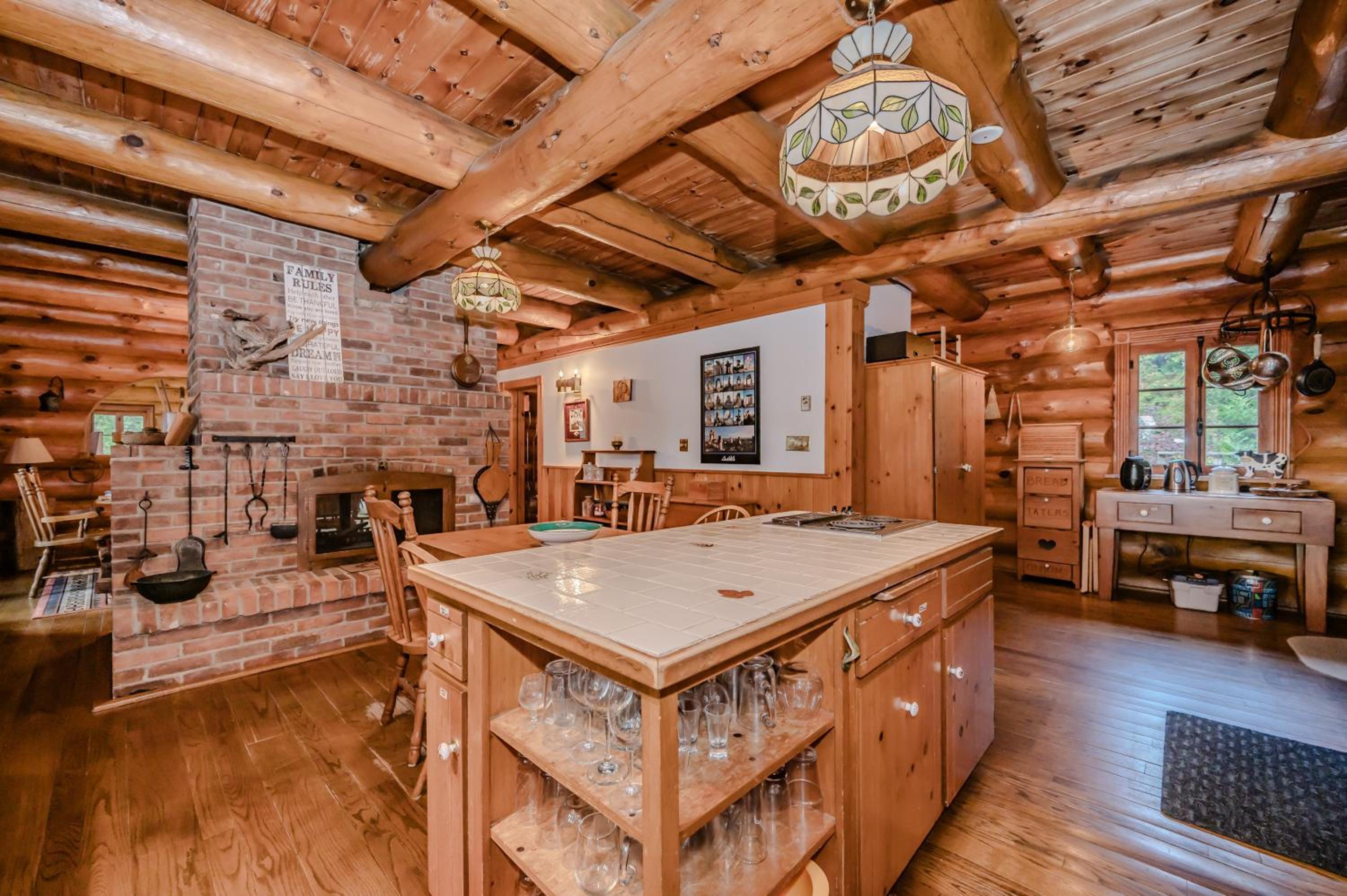 Rustic Waterfront Log Cabin