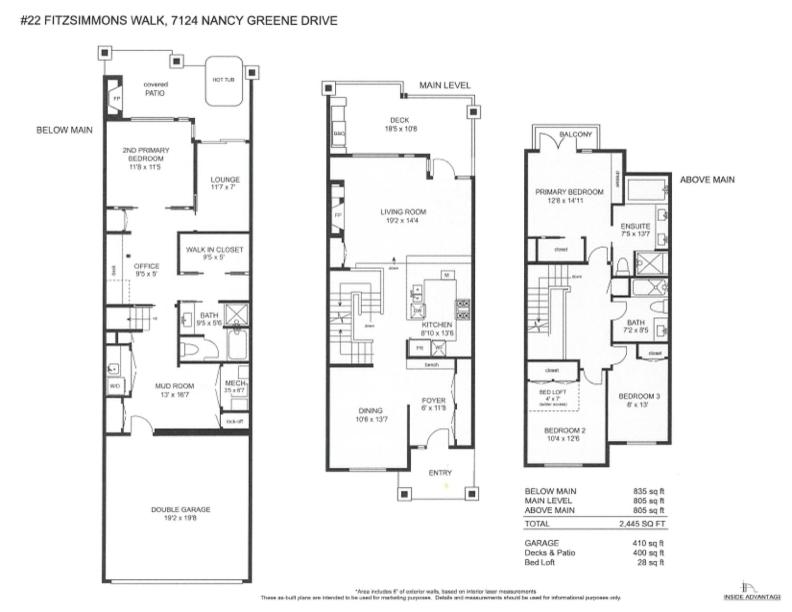 4 bed 3 bath Mountain view townhome offering a Whistler retreat close to everything you might need